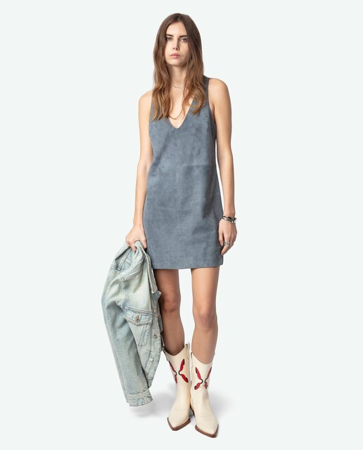 Imagen 0 de Vestido de mujer Rasha 100% piel de ante sin mangas