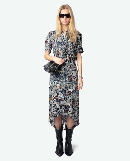 Imagen 0 de Vestido Rimaz asimétrico con estampado