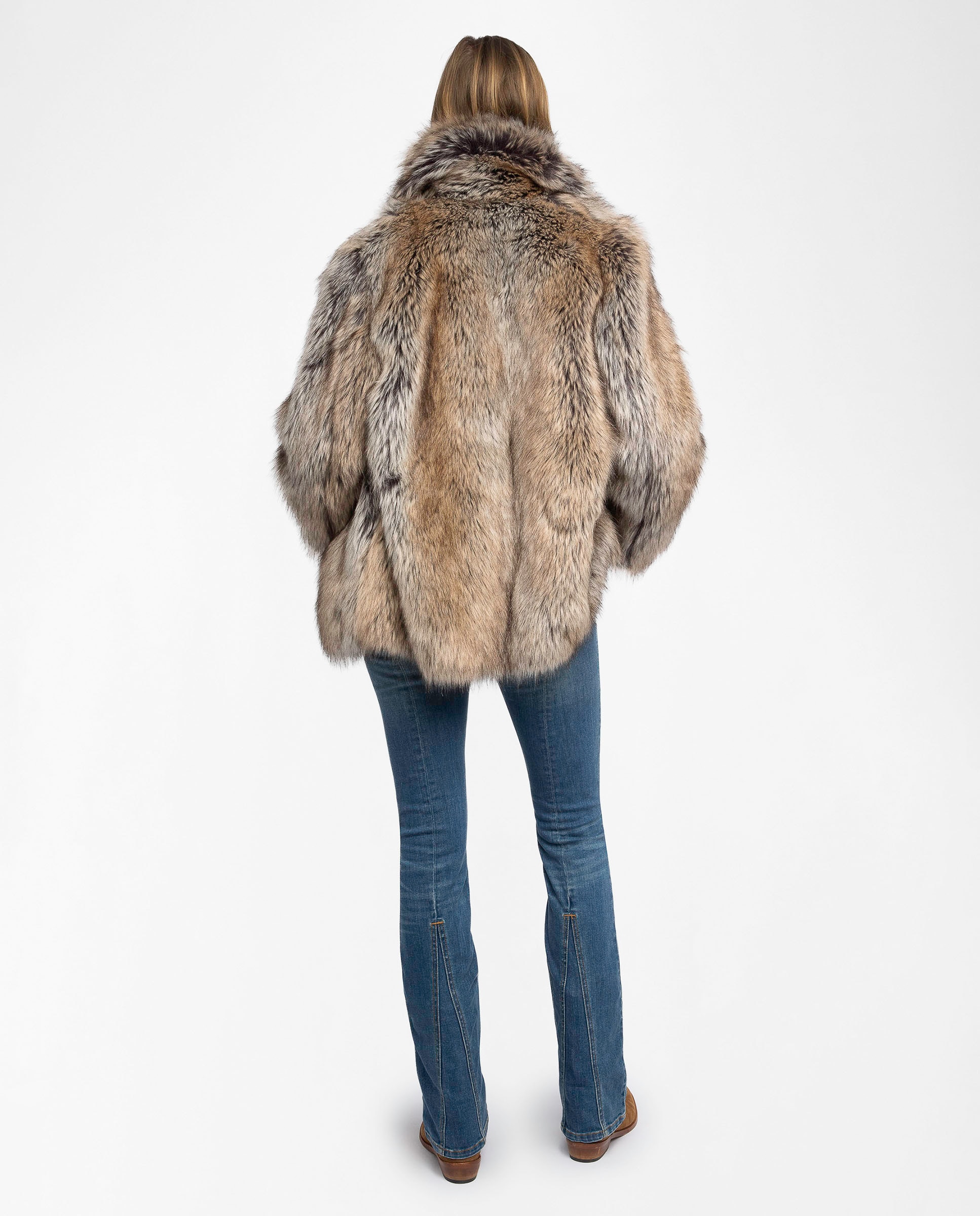 Abrigo corto de pelo sintético de mujer con mangas largas - Zadig & Voltaire - Beige Beige-6
