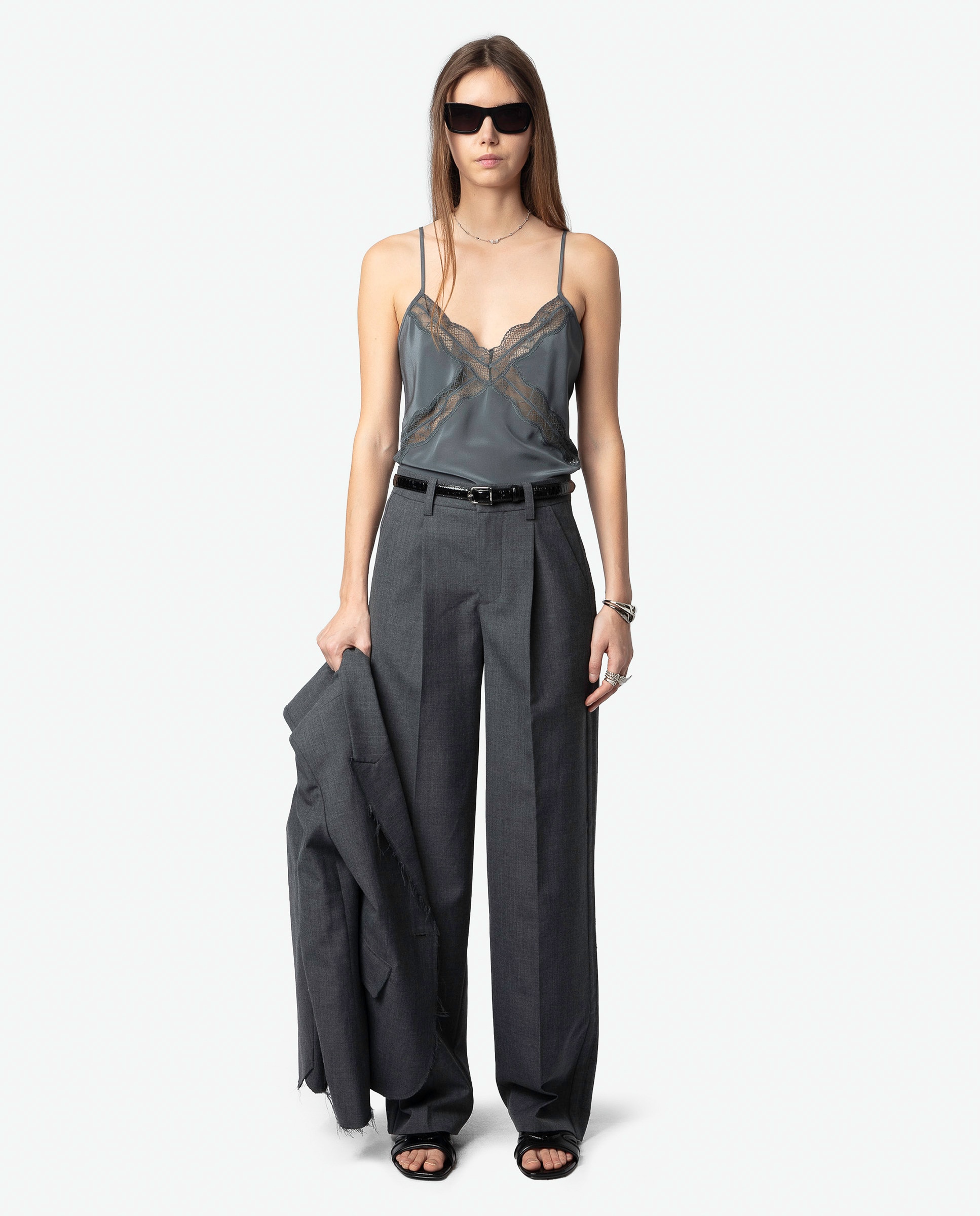Pantalón recto de mujer Puros con pinzas