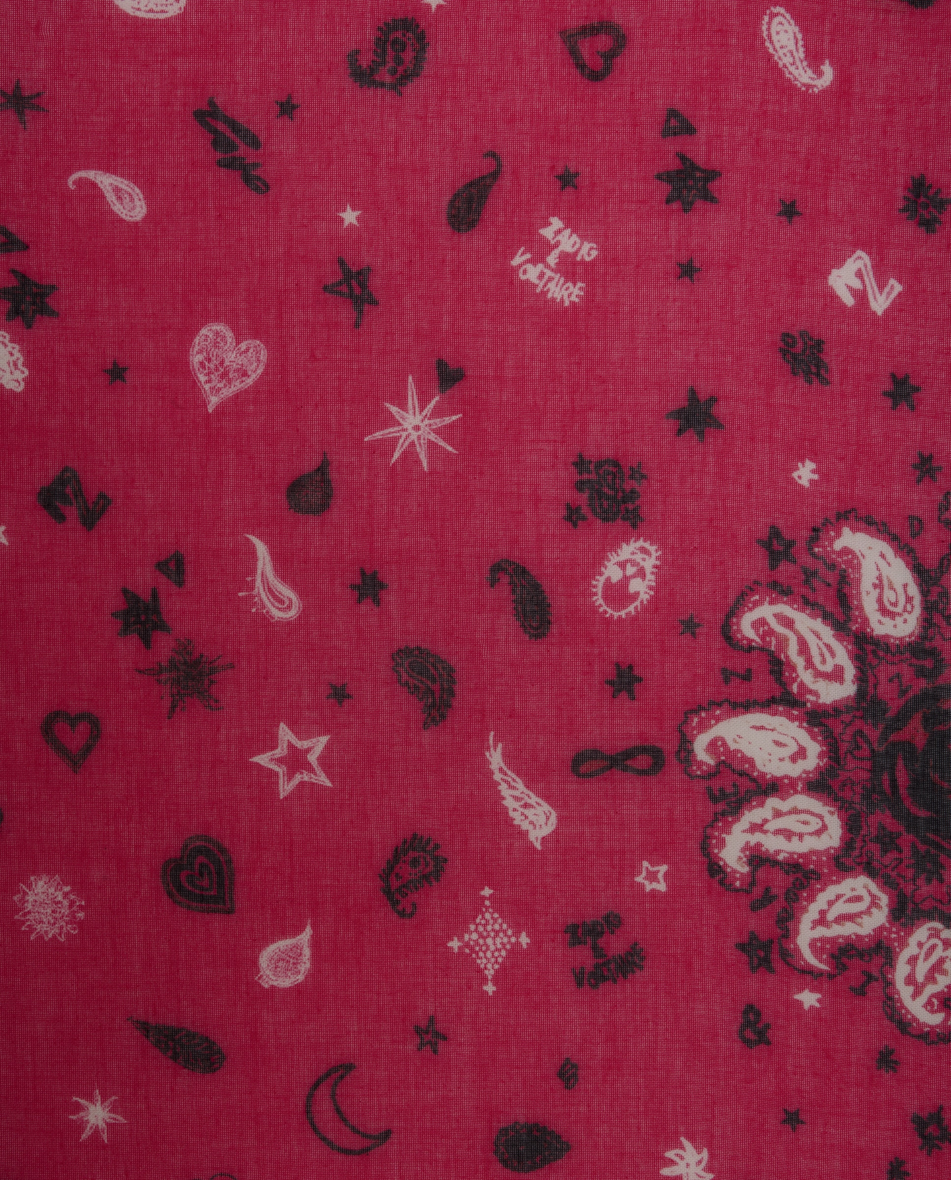 Bandana de mujer maddie en algodón rosa oscuro - Zadig & Voltaire - Rosa Rosa-5