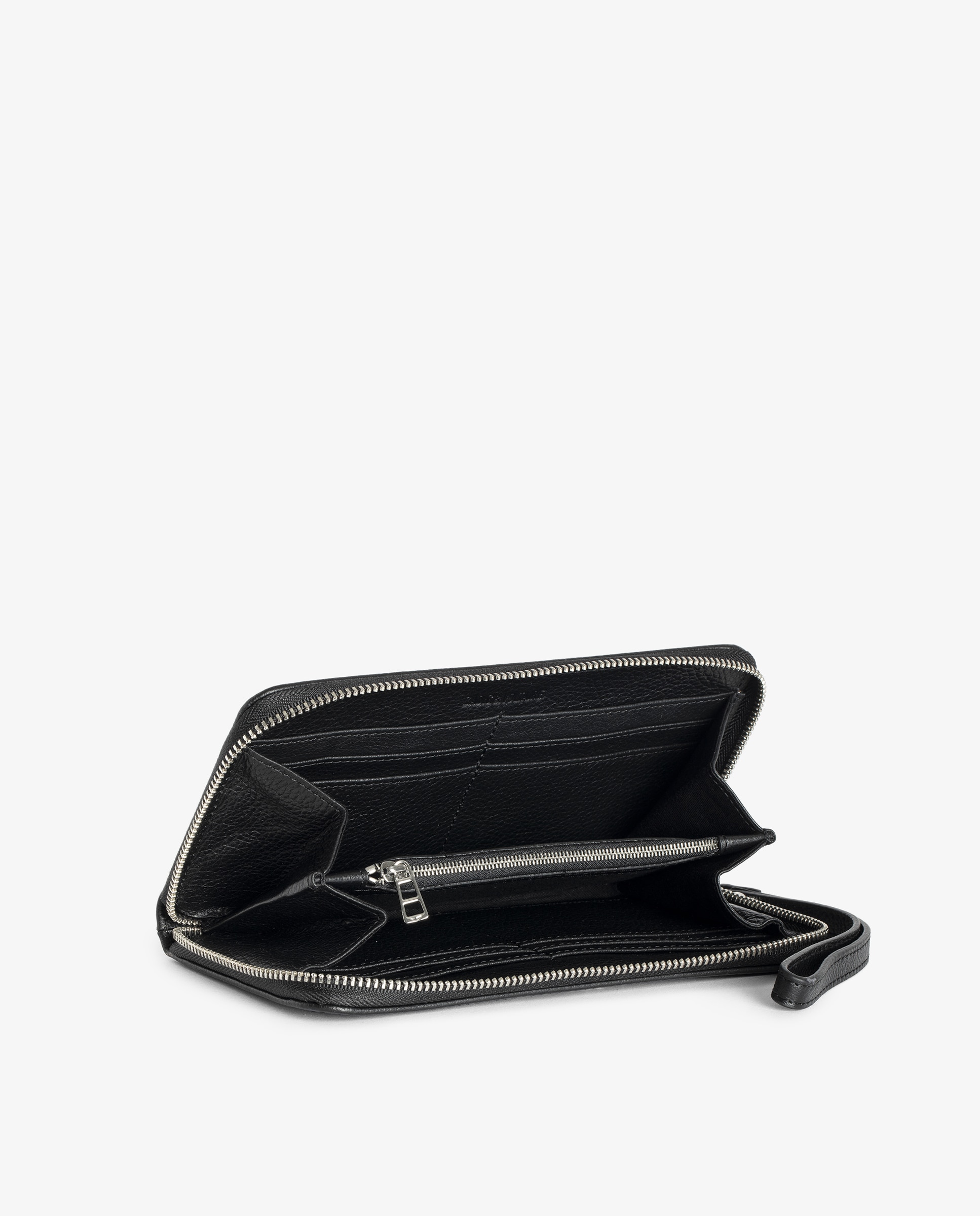 Cartera grande de piel granulada - Zadig & Voltaire - Negro Negro-2