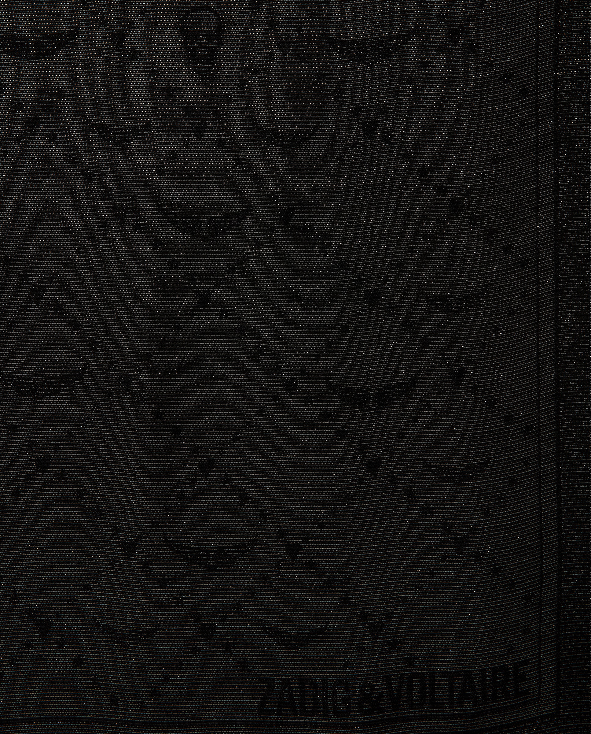 Foulard de mujer grande jacquard con monograma metalizado de modal - Zadig & Voltaire - Plata Plata-3