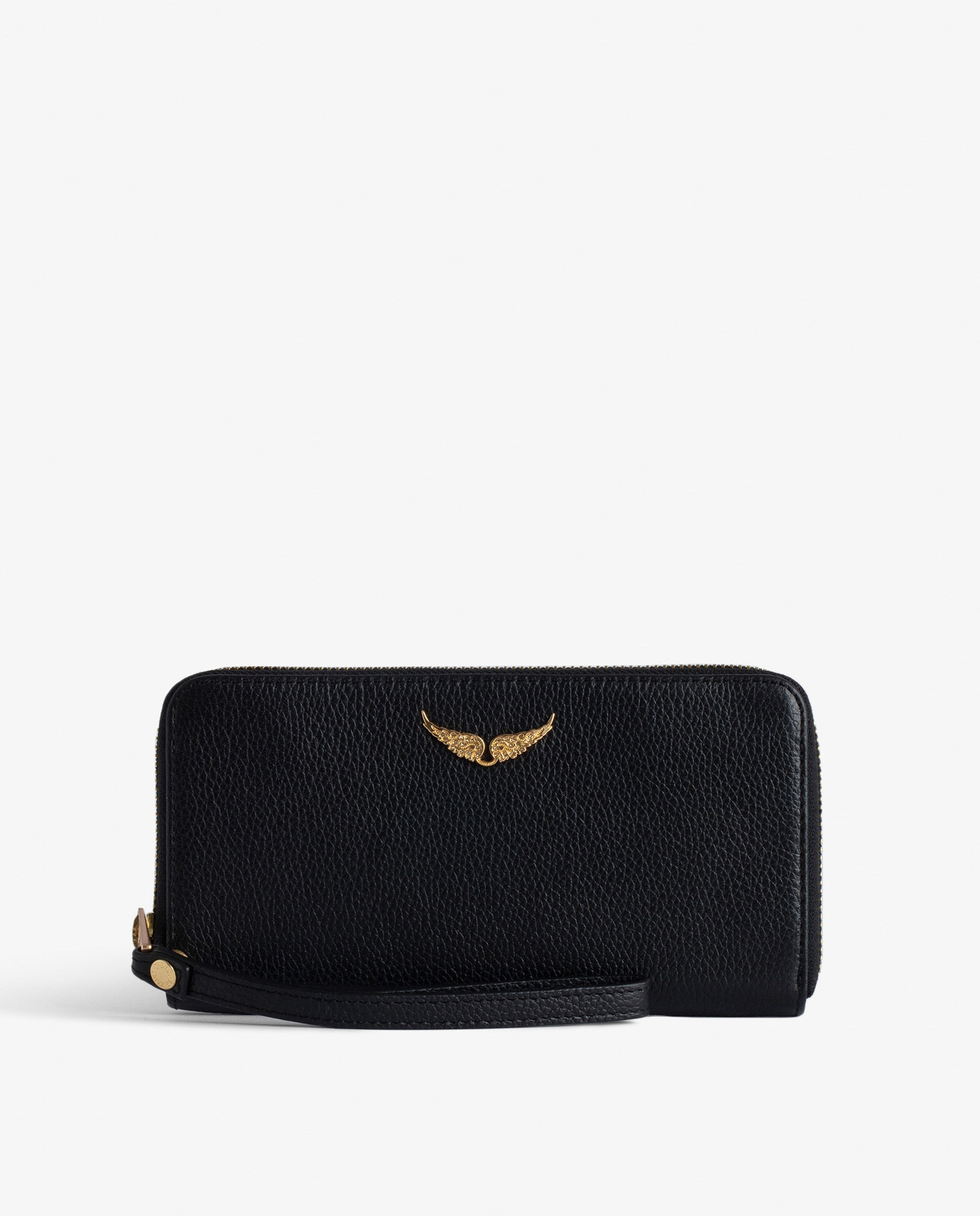 Cartera grande de piel granulada - Zadig & Voltaire - Negro / Natural Negro / Natural-1