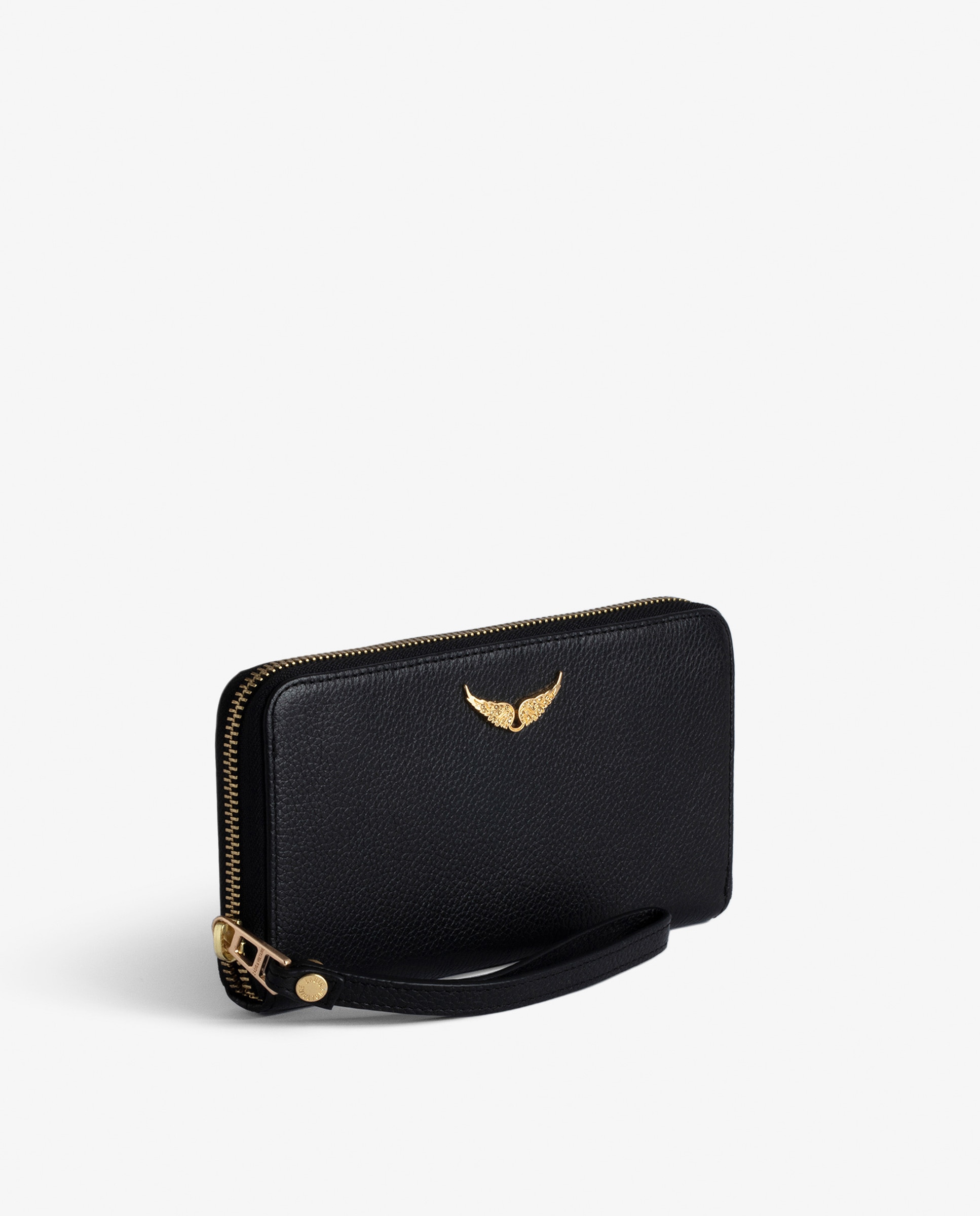 Cartera grande de piel granulada - Zadig & Voltaire - Negro / Natural Negro / Natural-4