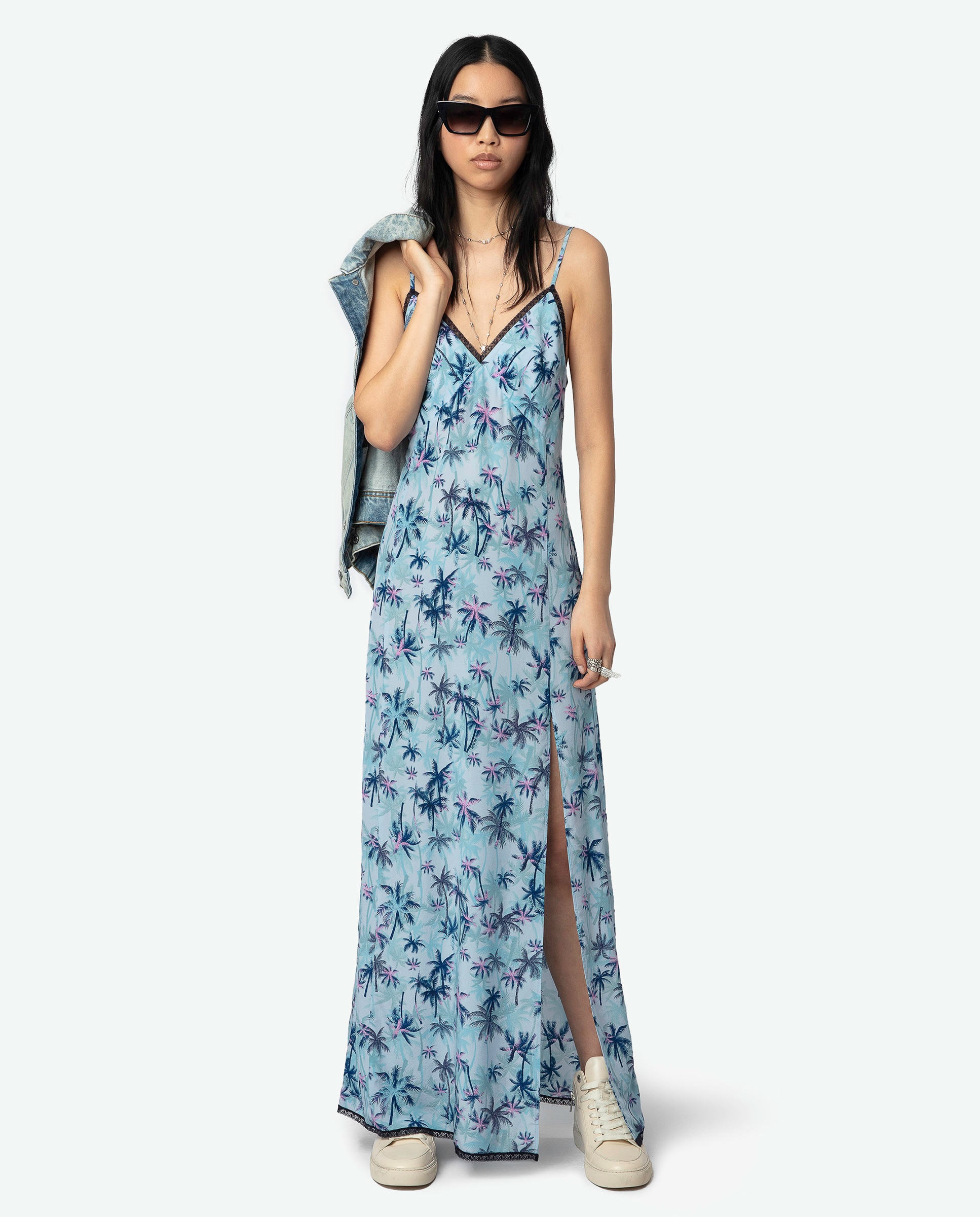 Zadig & Voltaire - Vestido Ramelil 100% seda de tirantes.
