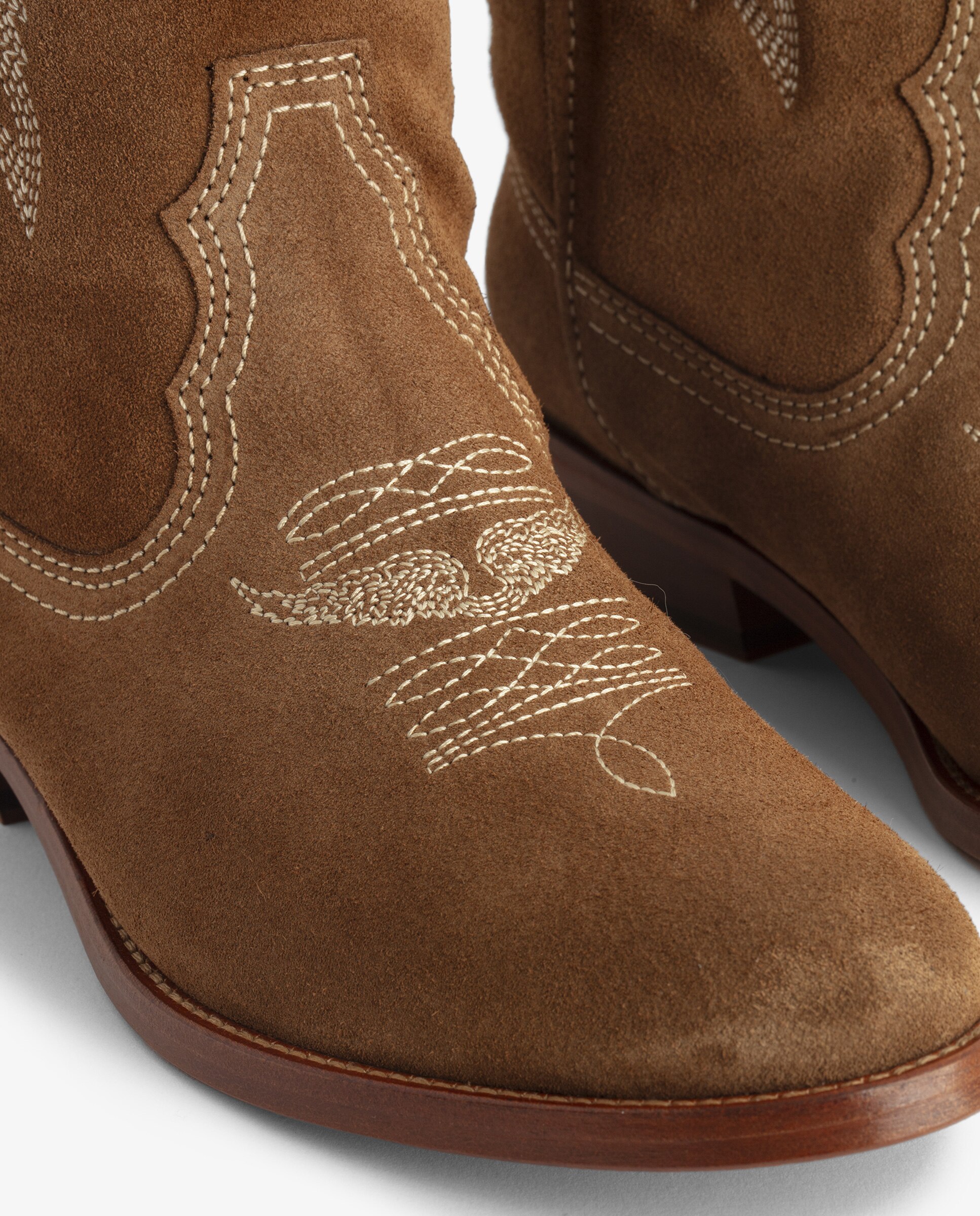 Botas cowboy de mujer de ante - Zadig & Voltaire - Marrón Marrón-3