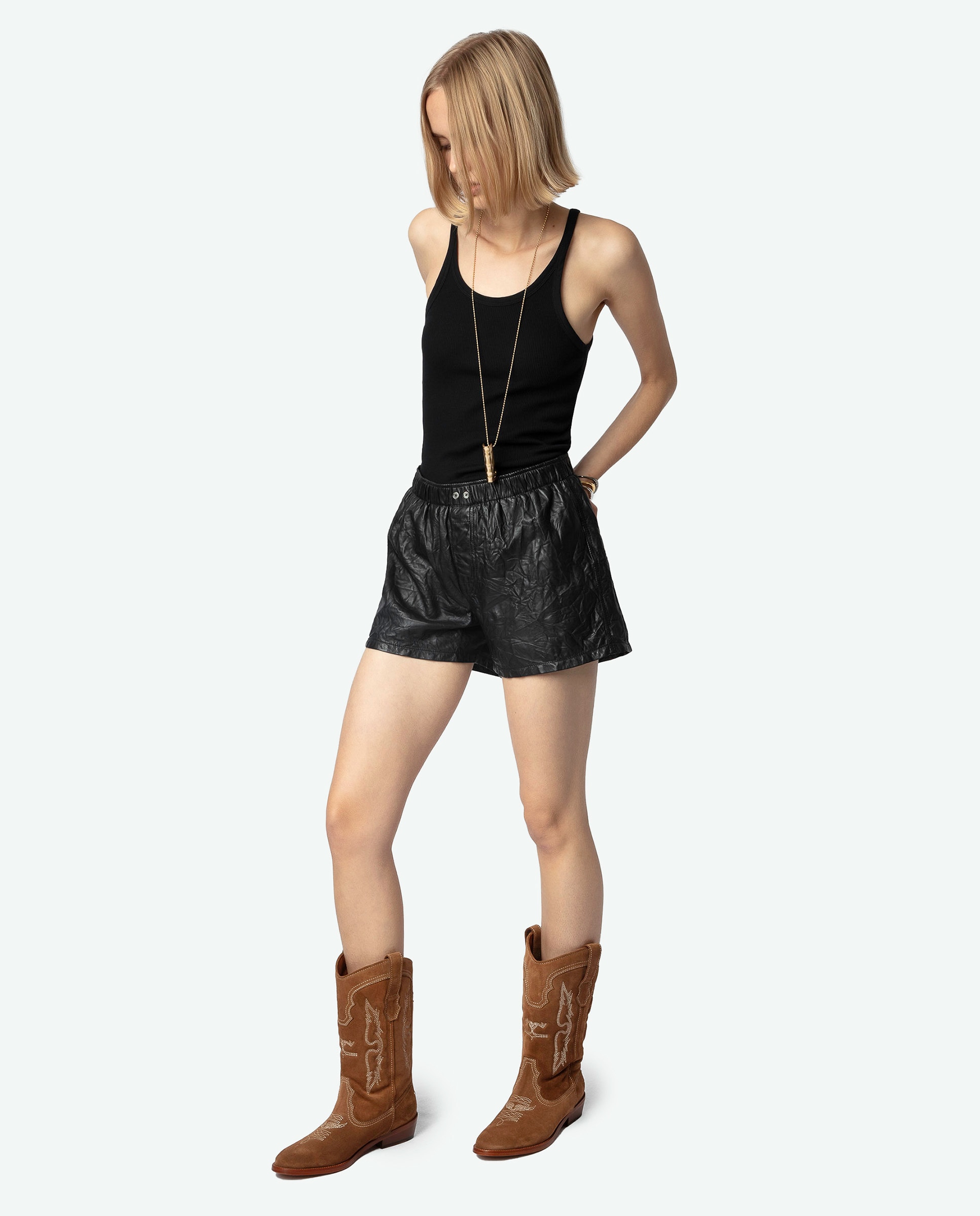 Botas cowboy de mujer de ante - Zadig & Voltaire - Marrón Marrón-2
