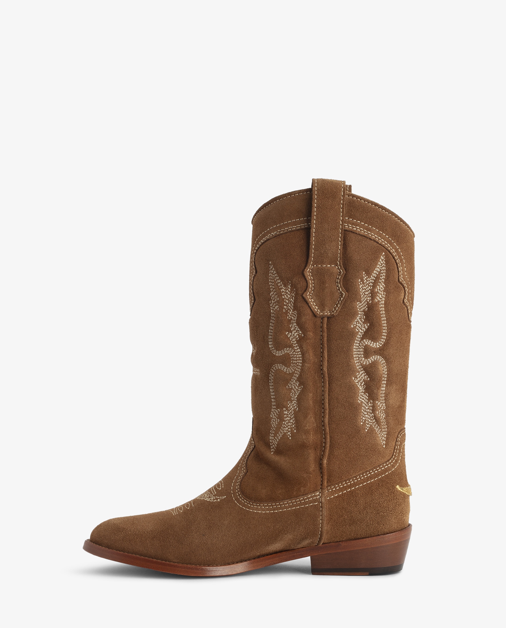 Botas cowboy de mujer de ante - Zadig & Voltaire - Marrón Marrón-5