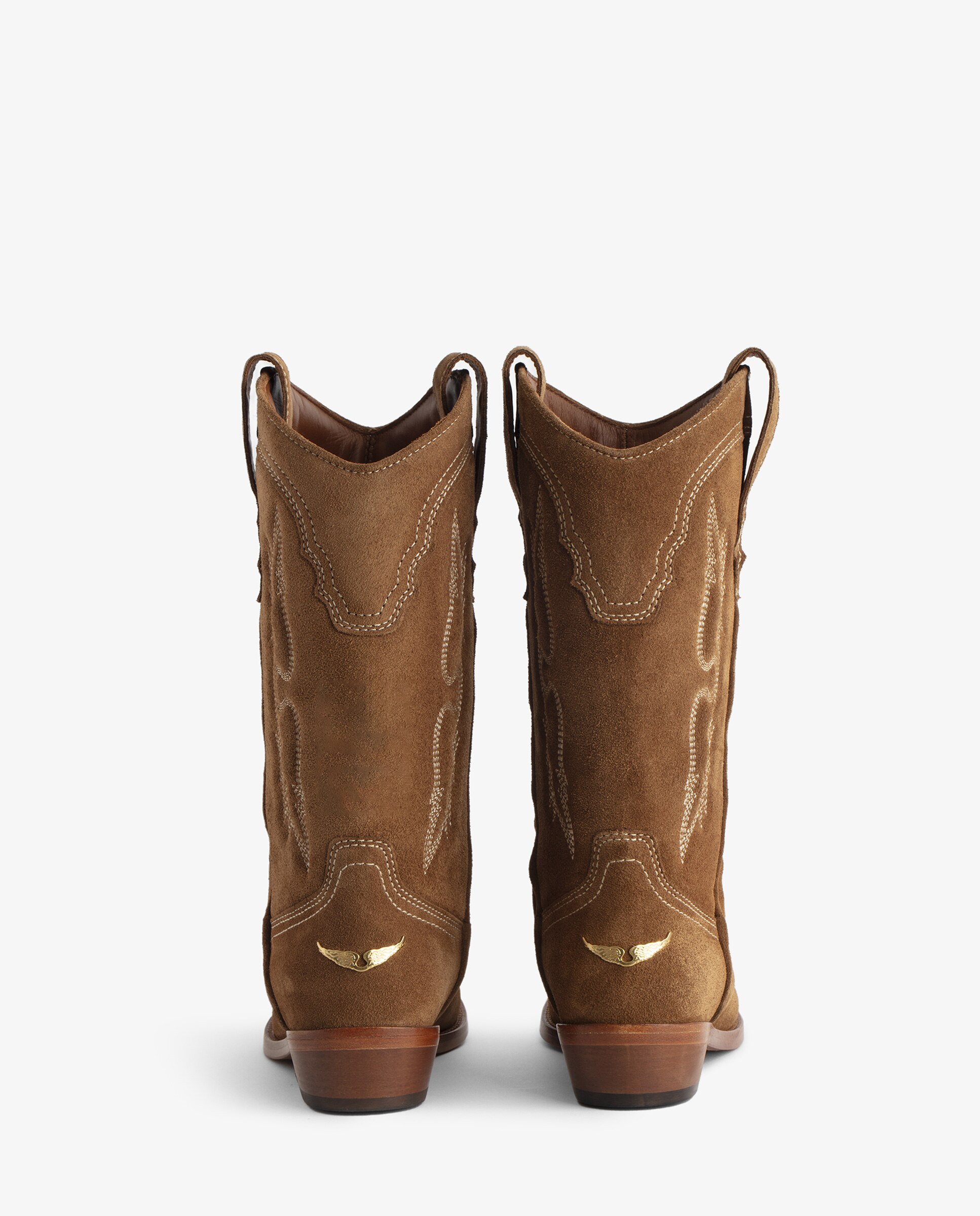 Botas cowboy de mujer de ante - Zadig & Voltaire - Marrón Marrón-6