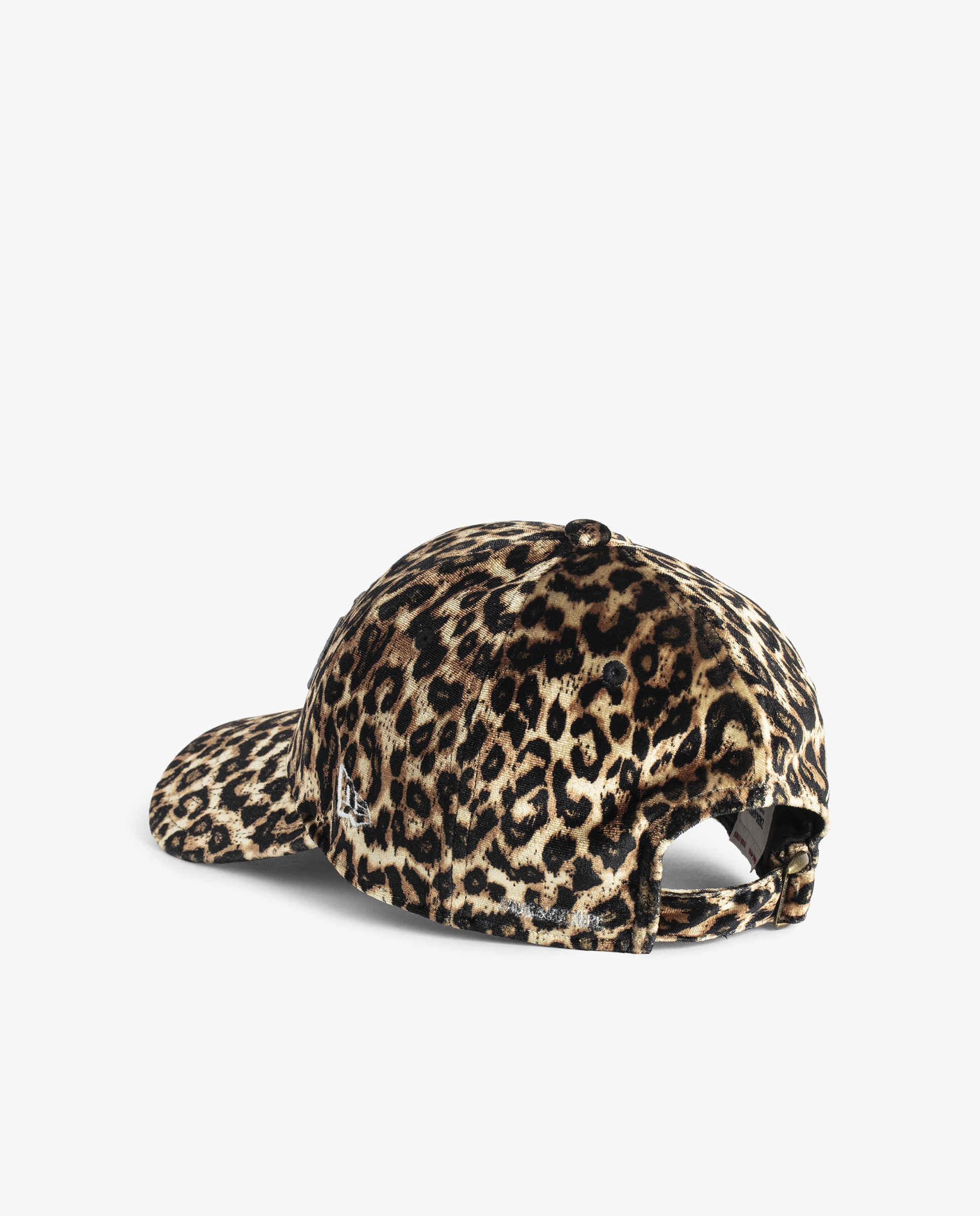 Gorra de mujer con estampado de leopardo en terciopelo - Zadig & Voltaire - Naranja Naranja-2