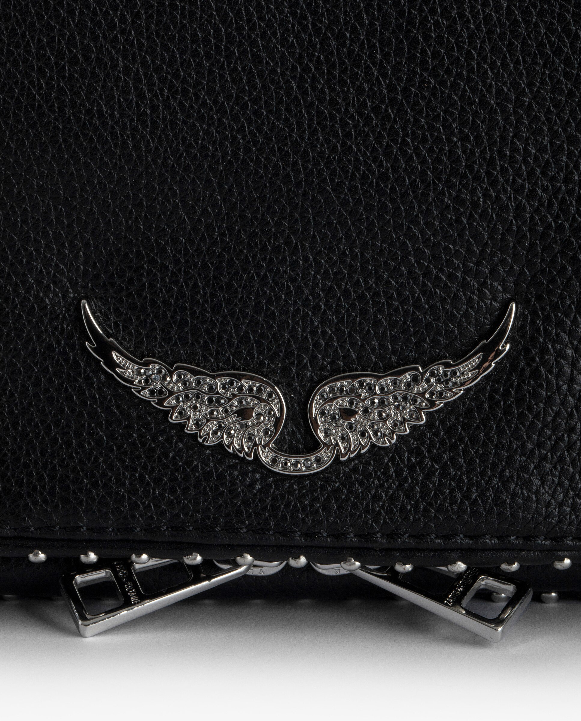 Bolso de mano con tachuelas de piel granulada - Zadig & Voltaire - Negro Negro-6
