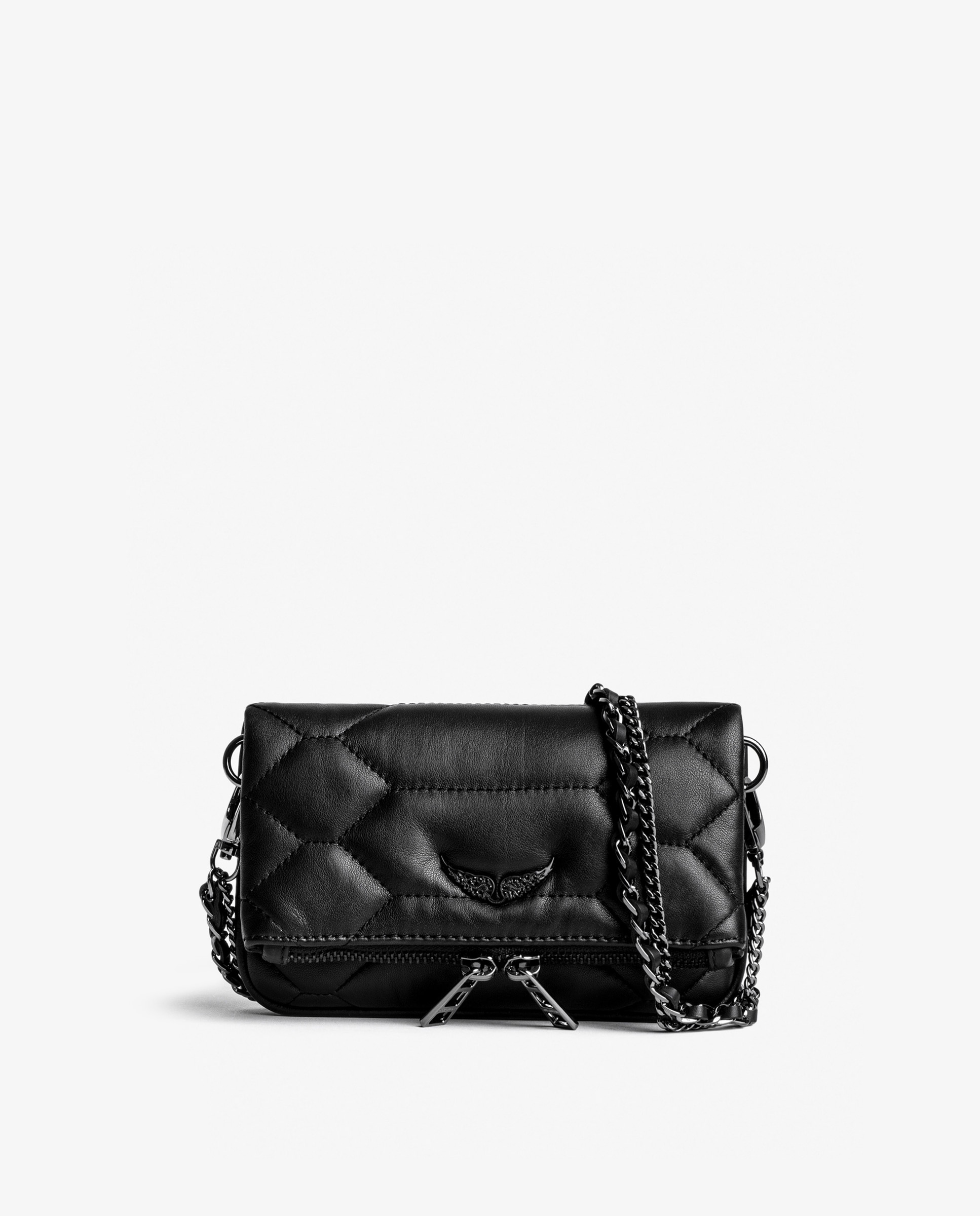 Bolso de mano rock nano de piel mini acolchado - Zadig & Voltaire - Negro Negro-1