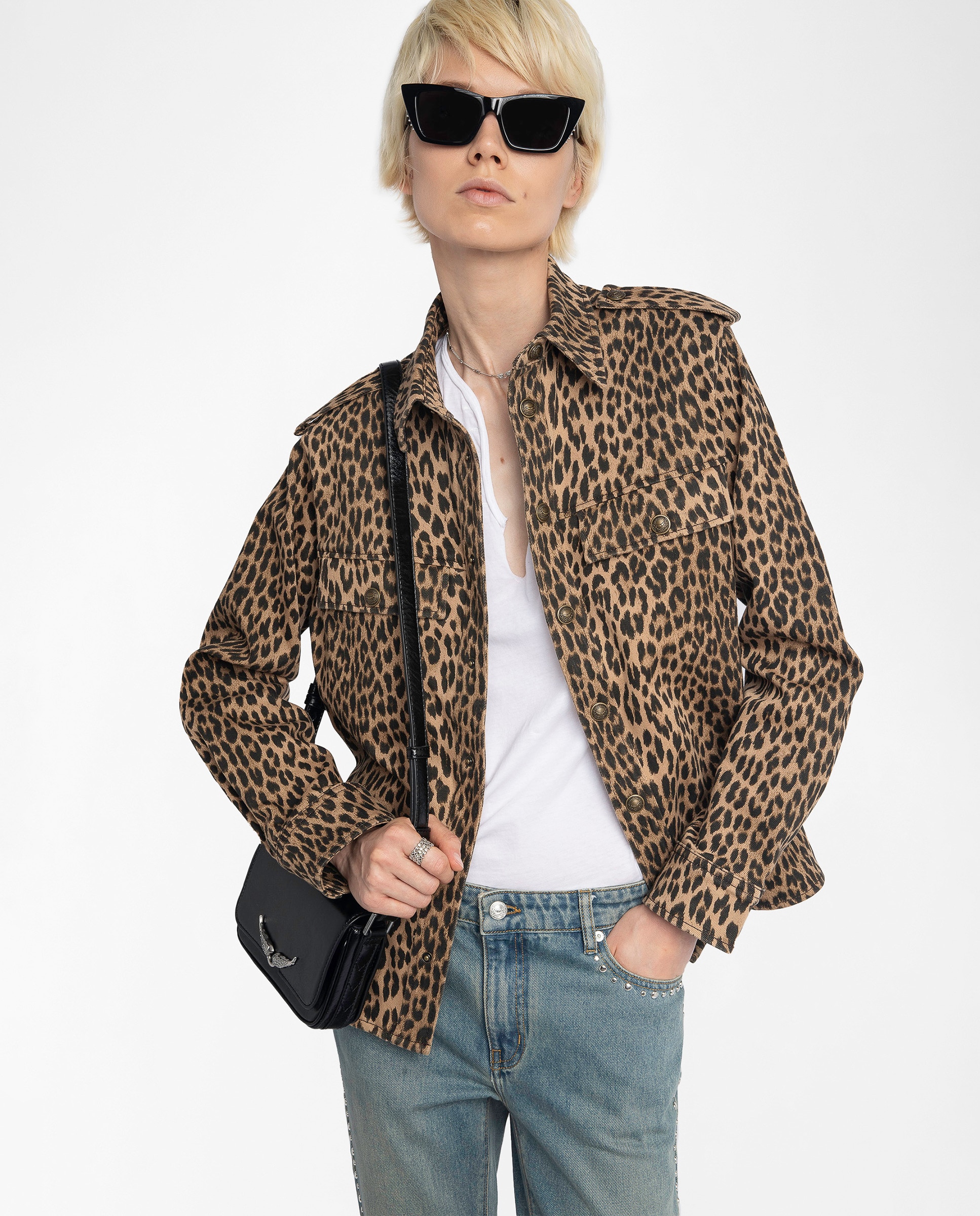 Imagen 1 de Sobrecamisa Taskam Denim de mujer de manga larga de denim - Zadig & Voltaire - Marrón Marrón