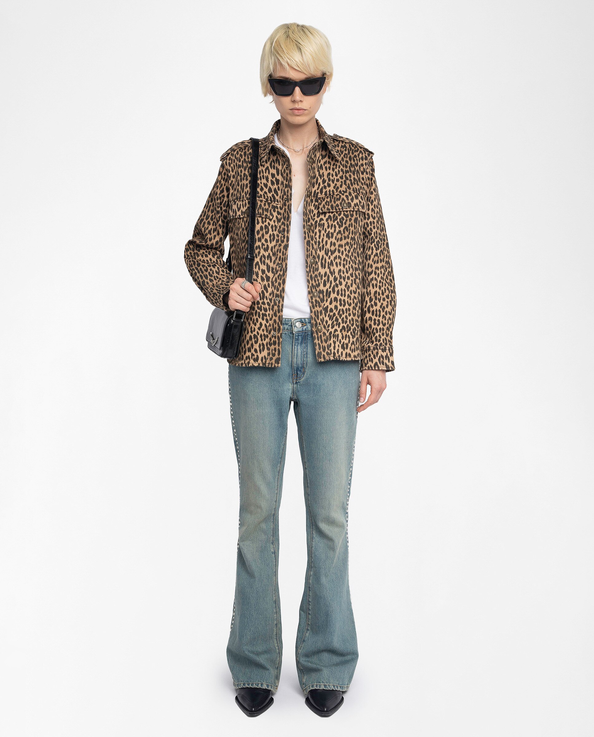 Imagen 4 de Sobrecamisa Taskam Denim de mujer de manga larga de denim - Zadig & Voltaire - Marrón Marrón