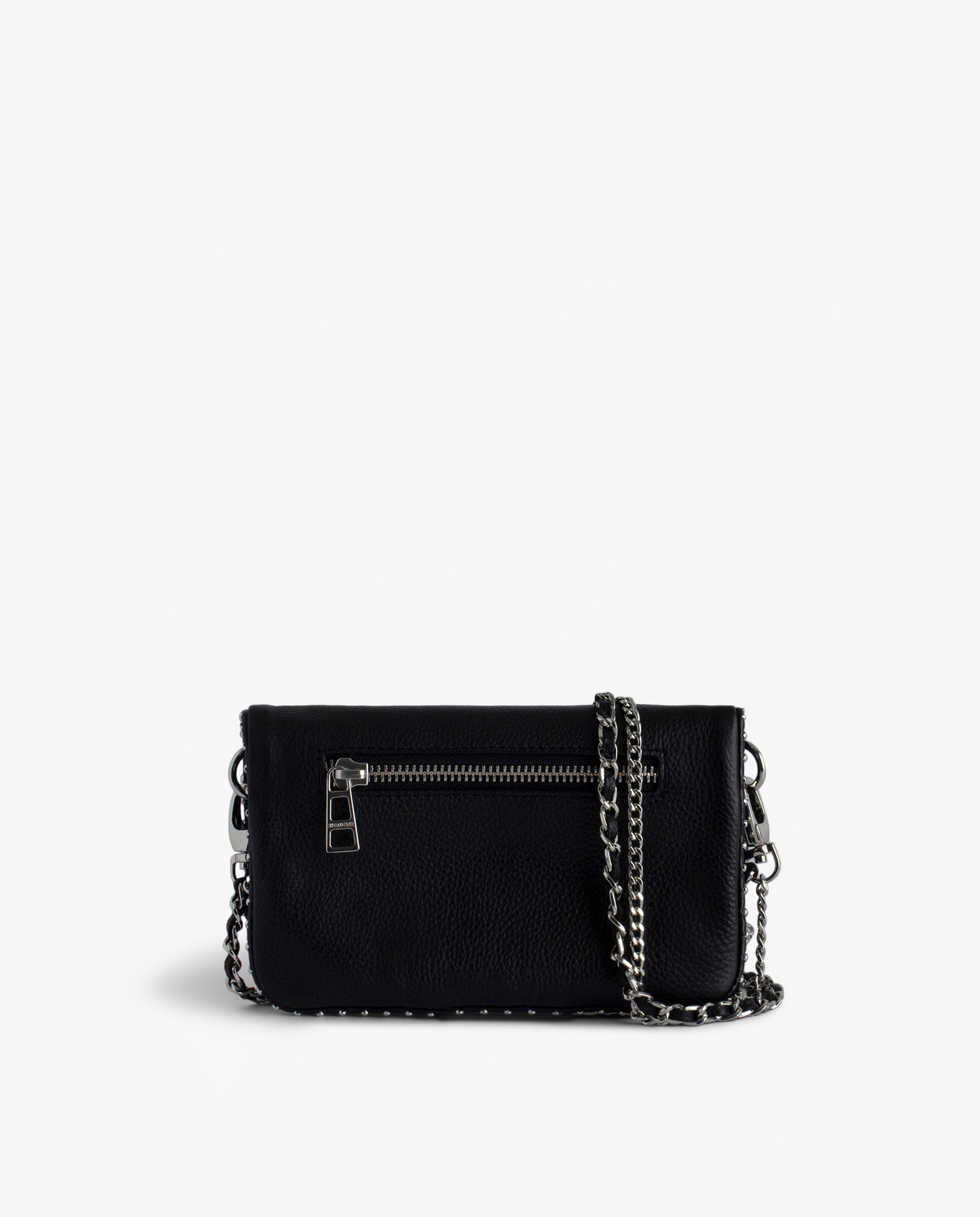Bolso de mano rock nano mini de piel negra con tachuelas plateadas - Zadig & Voltaire - Negro Negro-3