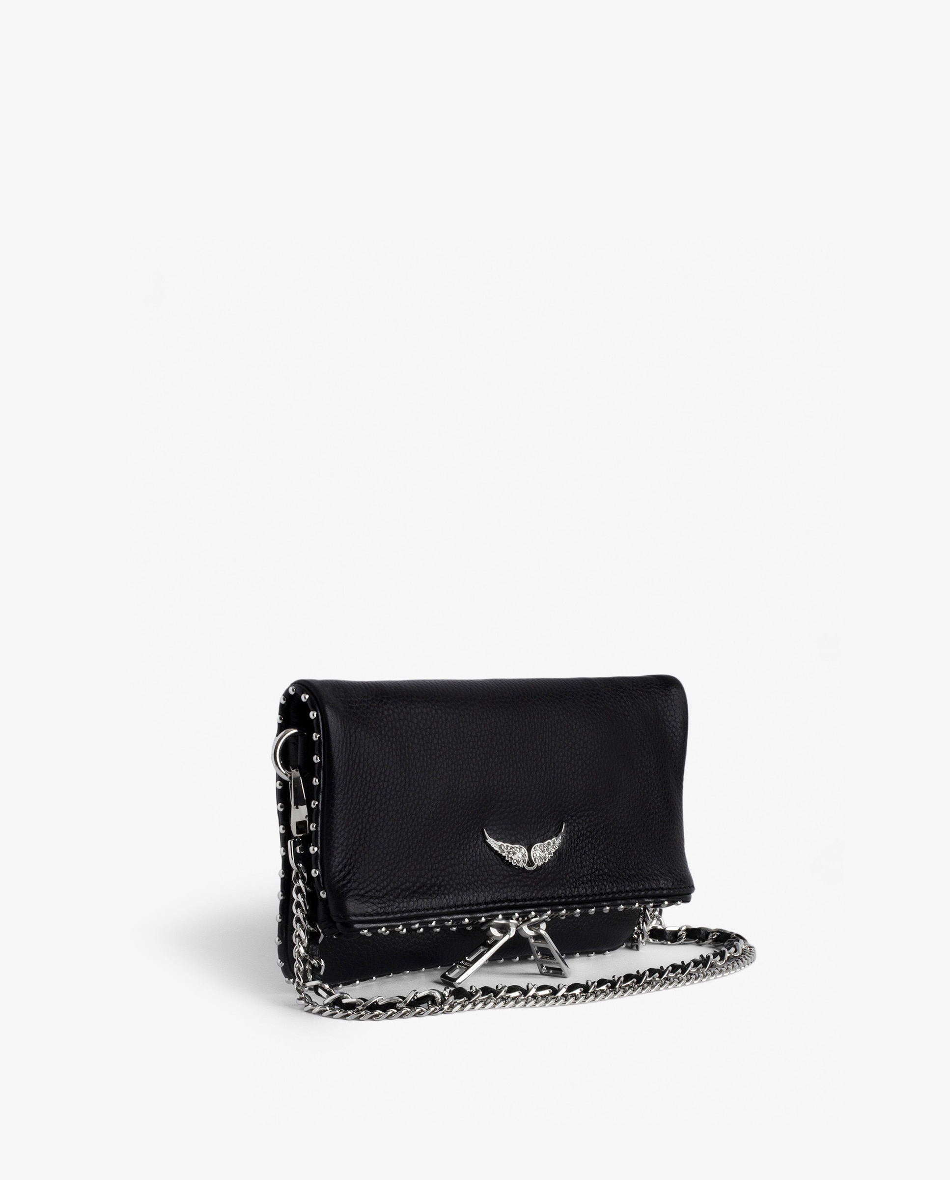 Bolso de mano rock nano mini de piel negra con tachuelas plateadas - Zadig & Voltaire - Negro Negro-2