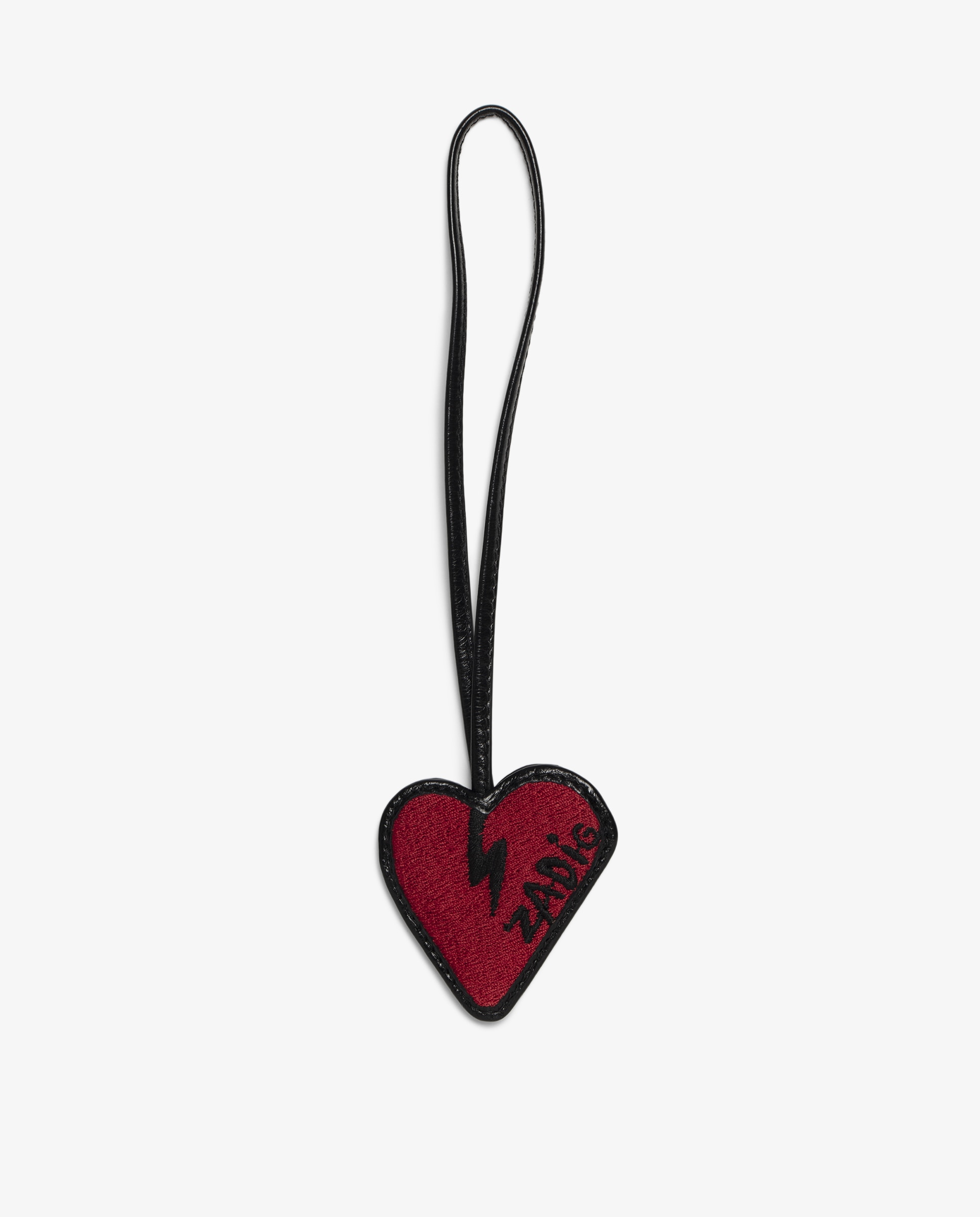 Llavero de mujer corazón vintage de piel charolada - Zadig & Voltaire - Negro Negro-1