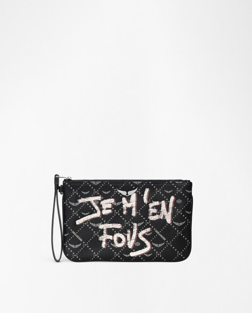 Imagen 0 de Cartera de mano Z Monogram Tag Pouch negra