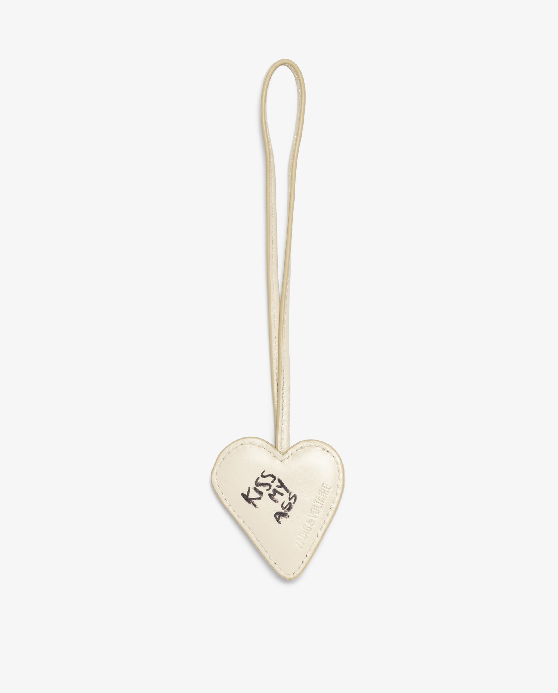 Llavero de mujer corazón vintage de piel charolada - Zadig & Voltaire - Blanco Blanco-3