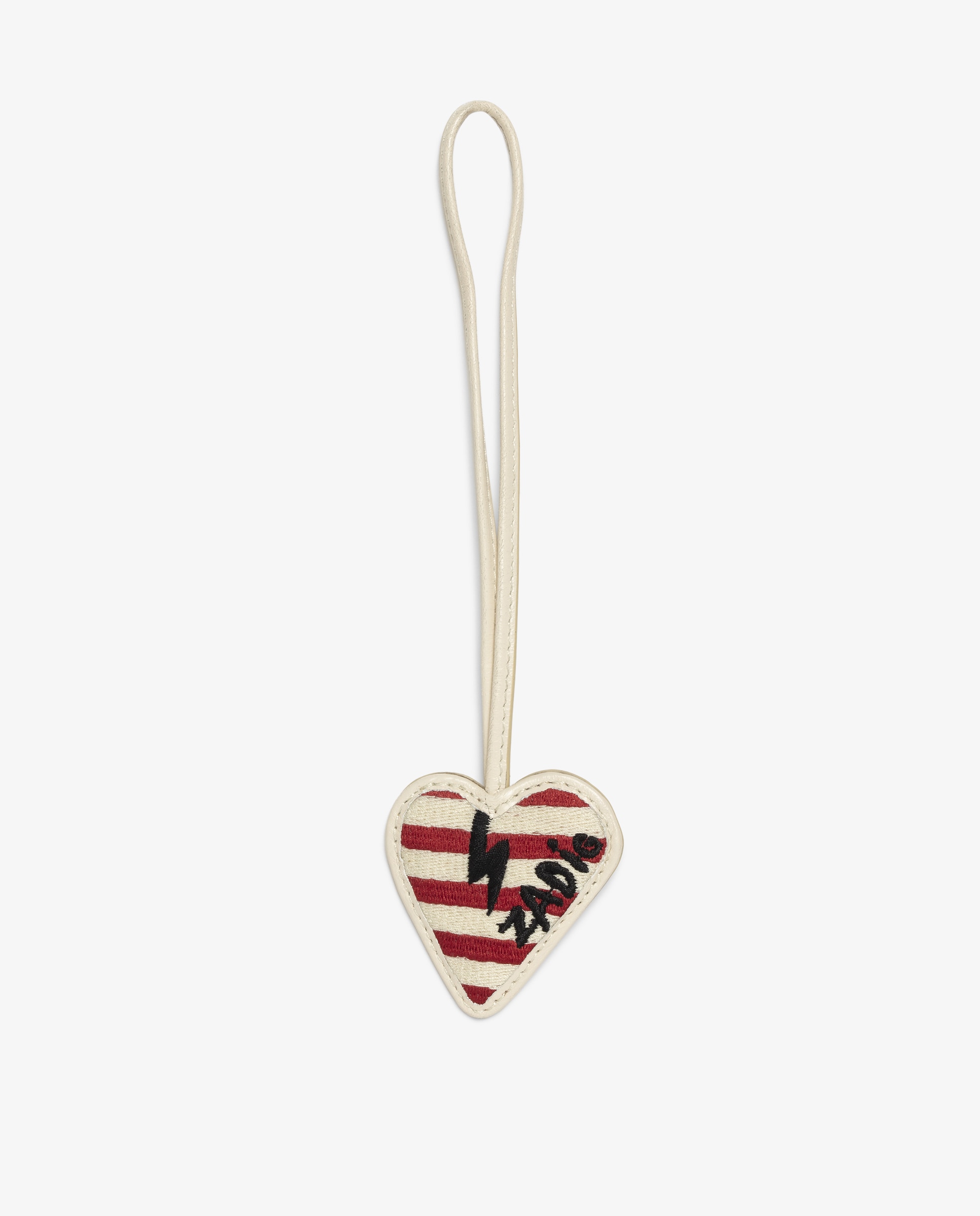 Llavero de mujer corazón vintage de piel charolada - Zadig & Voltaire - Blanco Blanco-2
