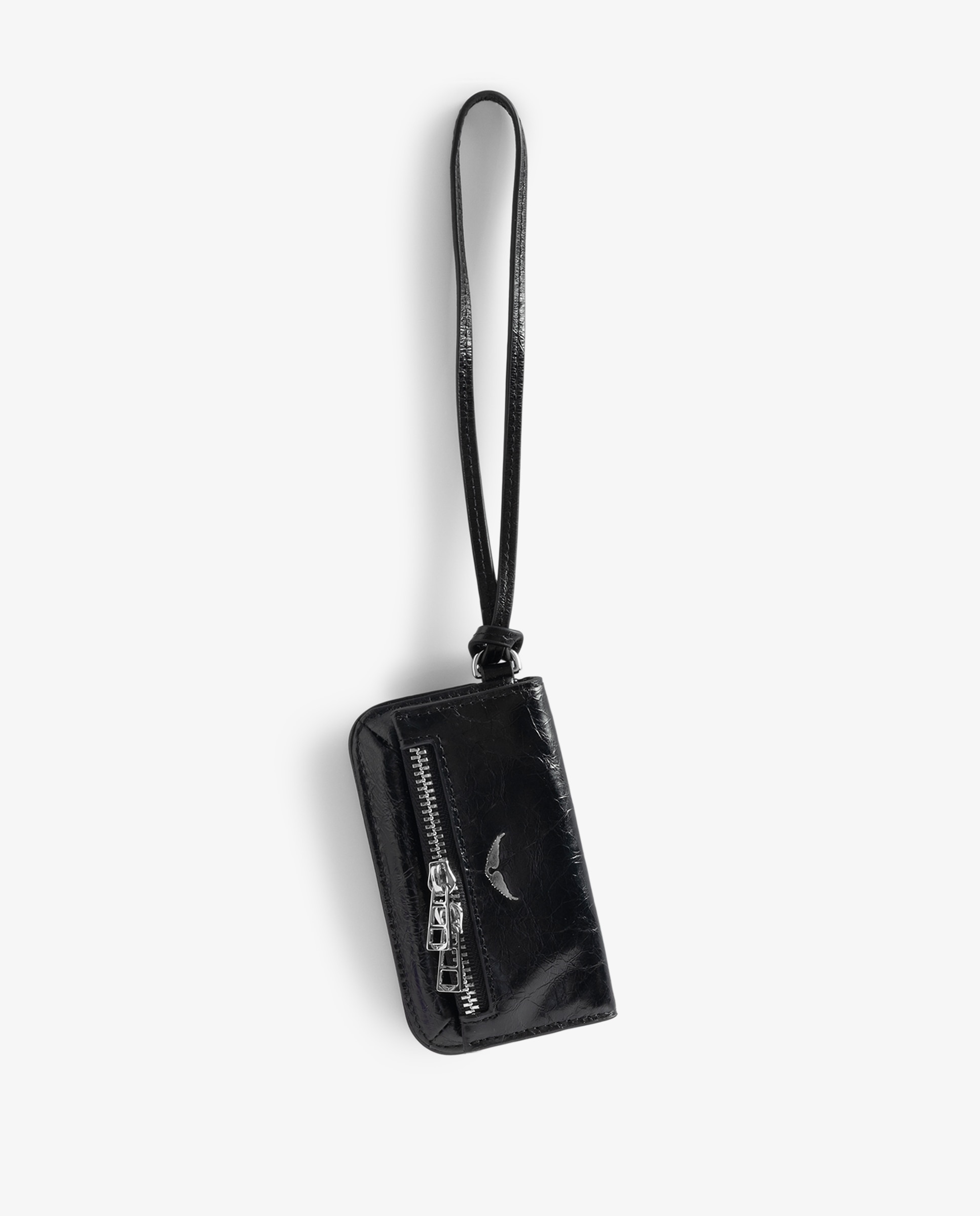 Llavero de mini bolso rock en cuero vintage - Zadig & Voltaire - Negro Negro-1