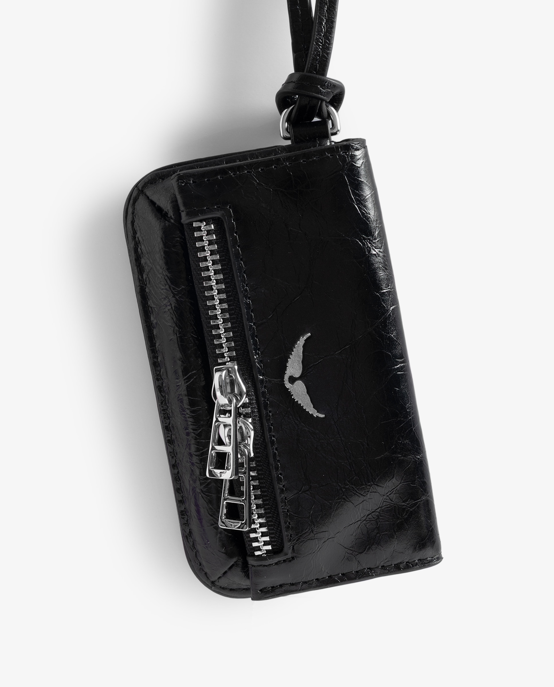 Llavero de mini bolso rock en cuero vintage - Zadig & Voltaire - Negro Negro-3