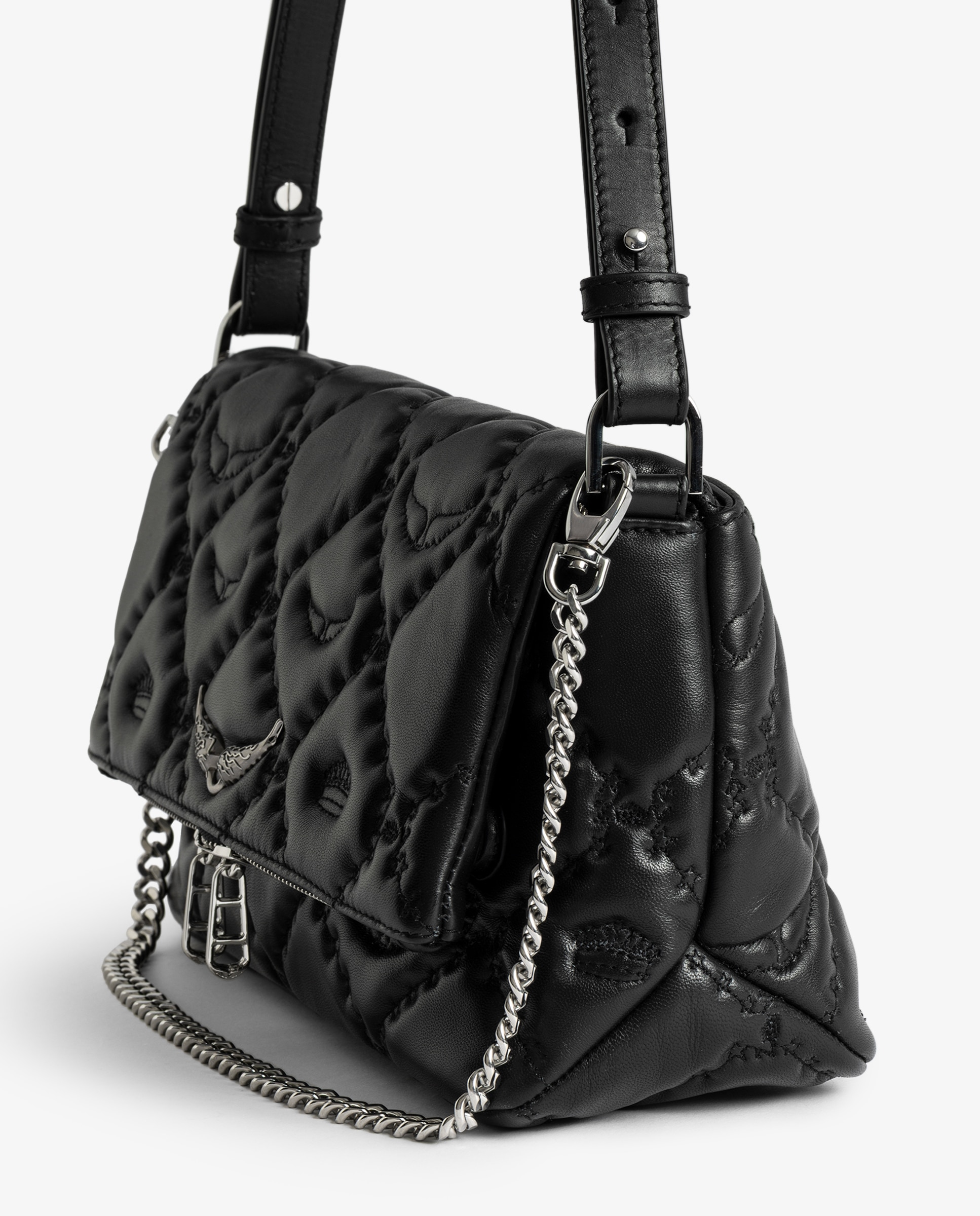 Bolso de mano rocky ii mediano de piel acolchada con bandolera - Zadig & Voltaire - Negro Negro-4