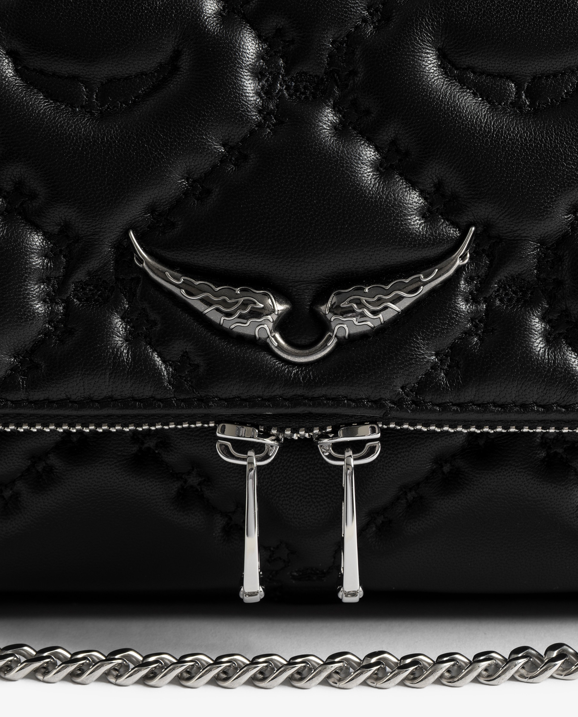Bolso de mano rocky ii mediano de piel acolchada con bandolera - Zadig & Voltaire - Negro Negro-6