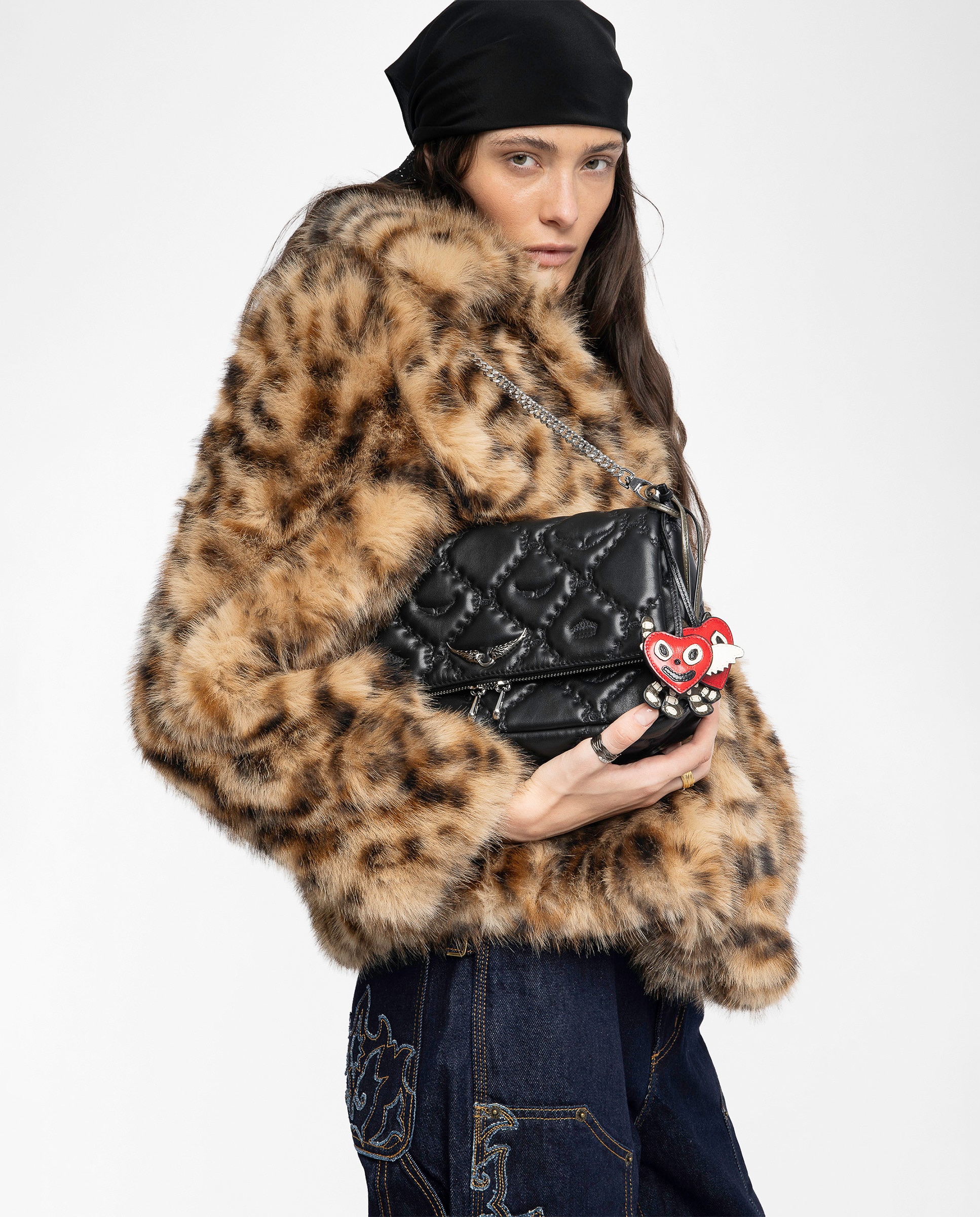 Bolso de mano rocky ii mediano de piel acolchada con bandolera - Zadig & Voltaire - Negro Negro-3