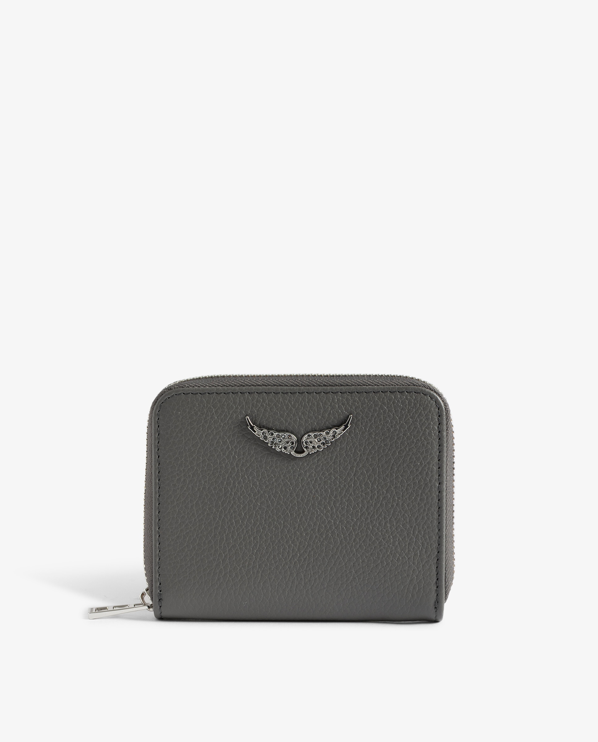 Cartera pequeña de mujer de piel - Zadig & Voltaire - Gris Gris-1