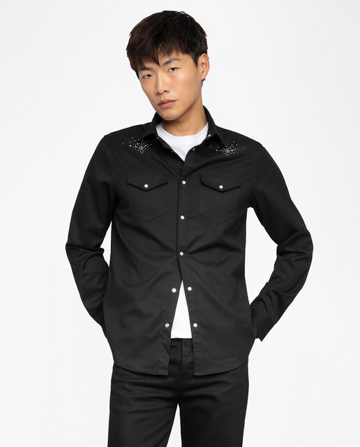 Imagen 0 de Camisa Saby de hombre de manga larga con botones automáticos