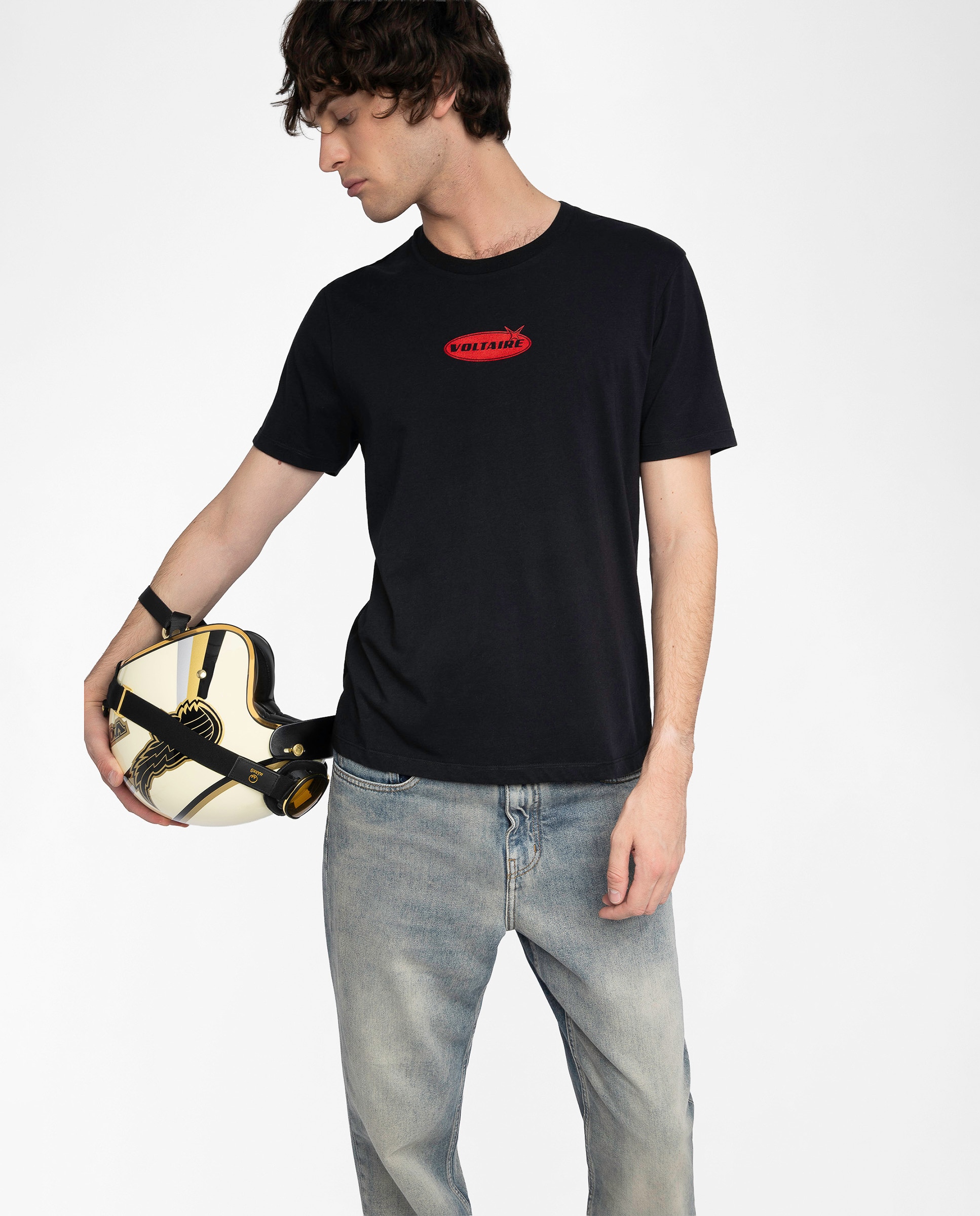 Zadig & Voltaire - Camiseta de hombre Tommy de manga corta en algodón.