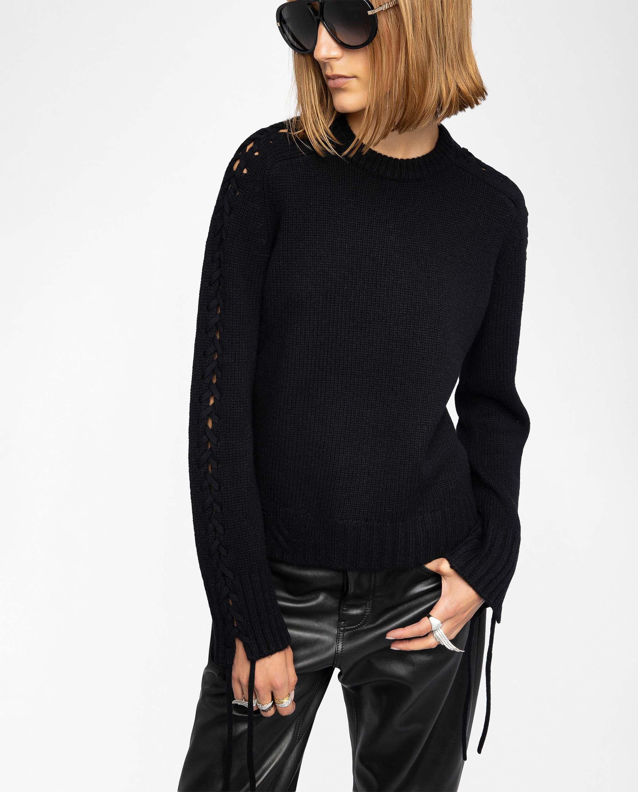 Zadig & Voltaire - Jersey Malty de mujer de mangas largas de cachemira.
