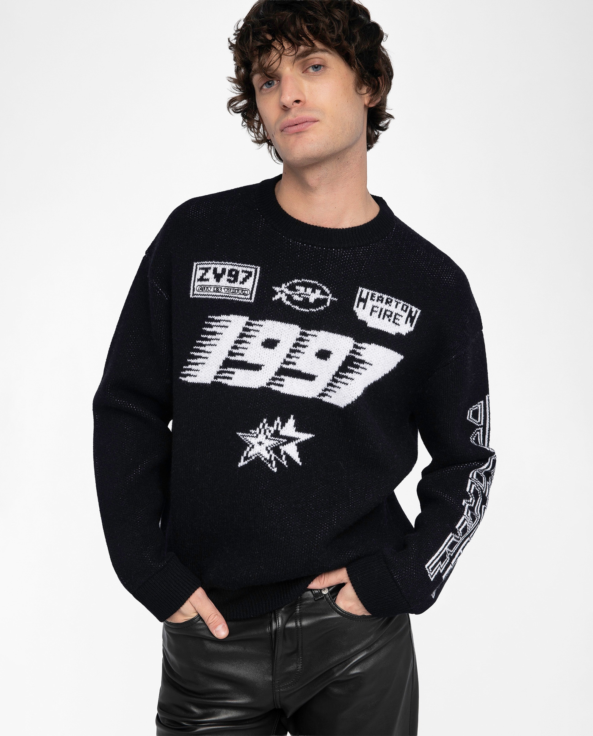 Zadig & Voltaire - Jersey de hombre Marko de manga larga.