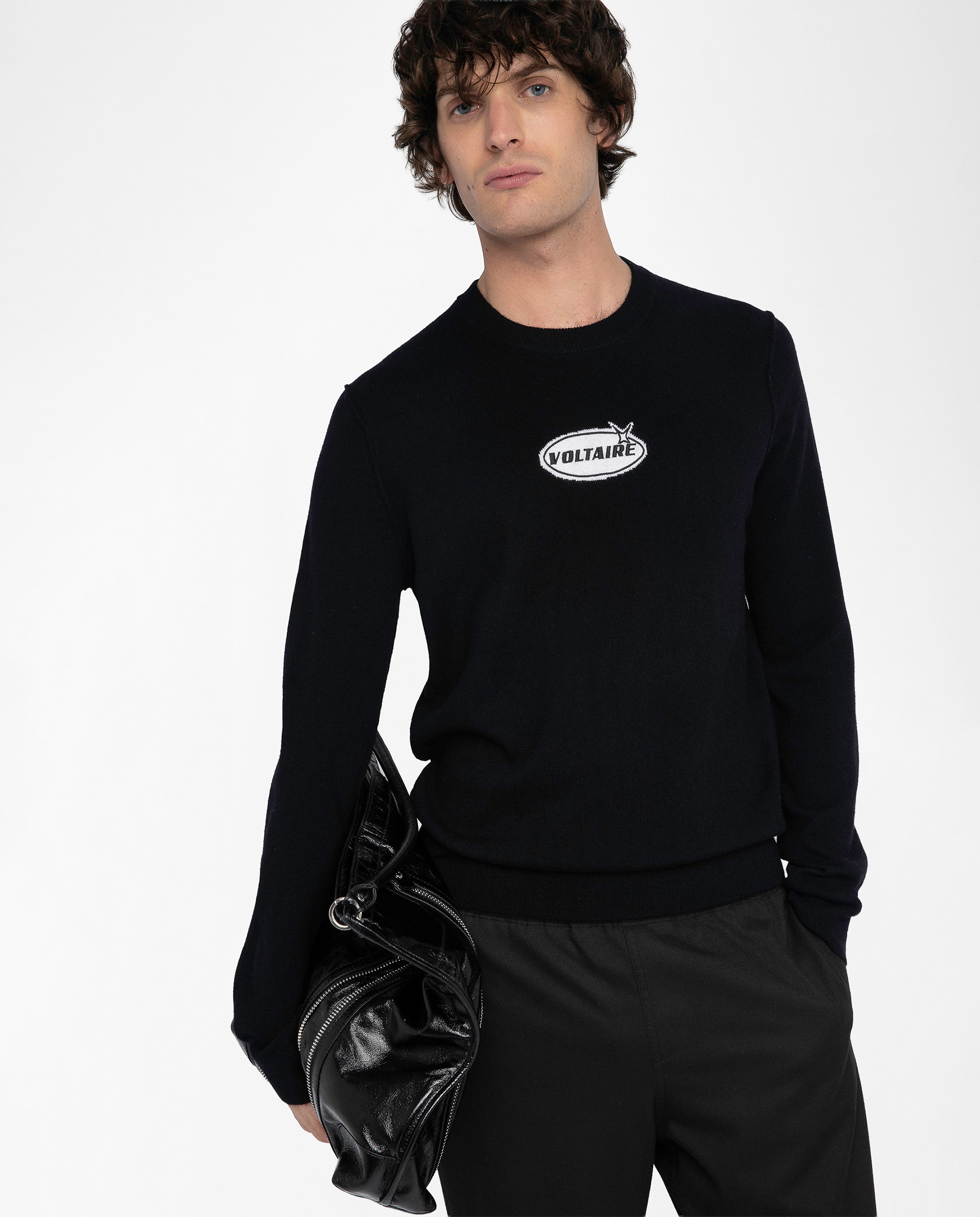 Zadig & Voltaire - Jersey Kennedy de hombre de mangas largas.