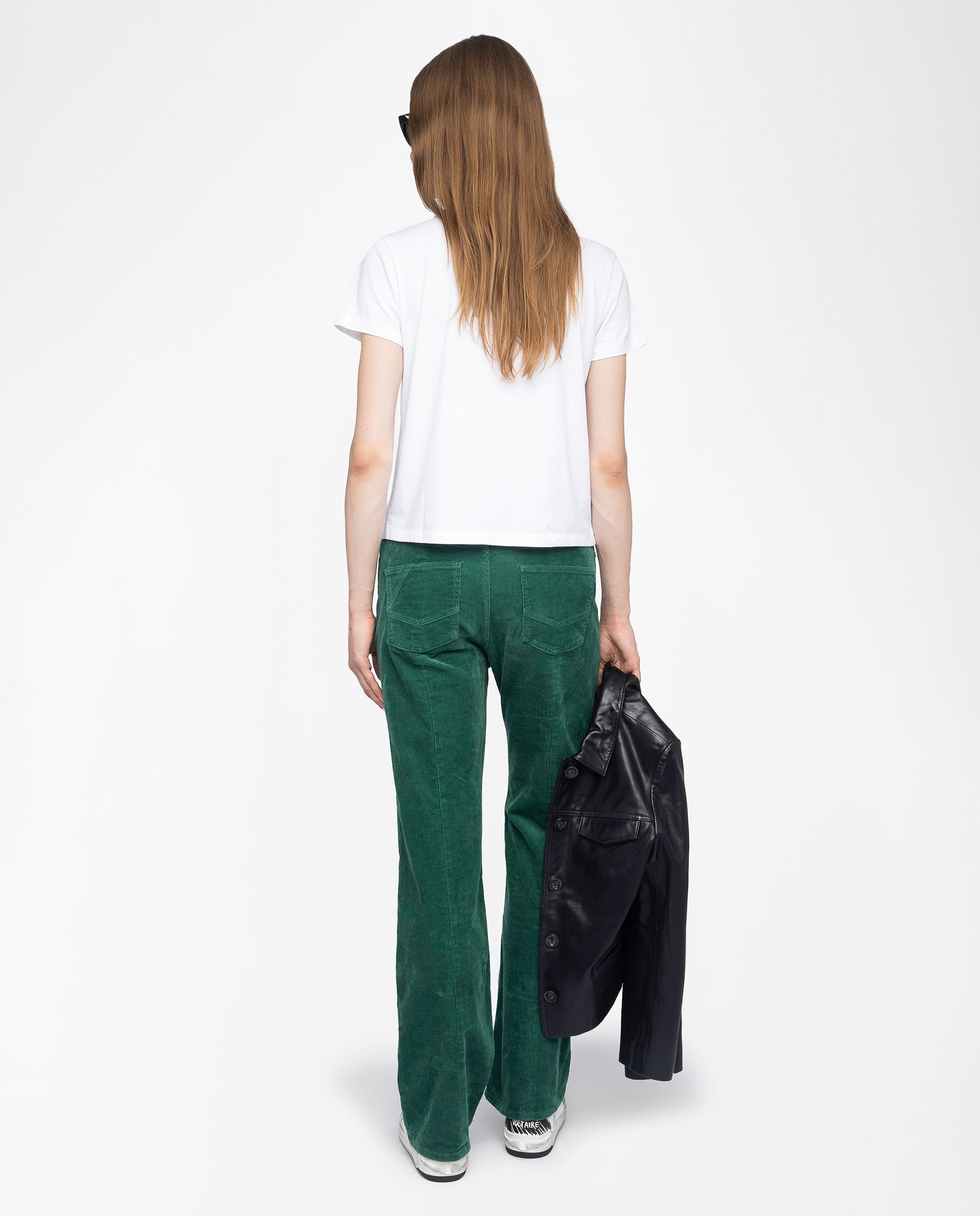Camiseta de mujer de manga corta de algodón con parche de texto - Zadig & Voltaire - Blanco Blanco-2