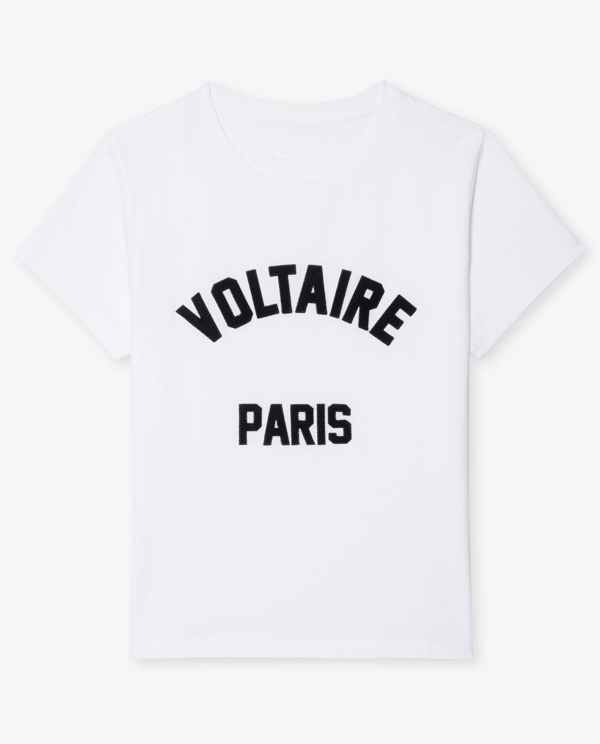 Camiseta de mujer de manga corta de algodón con parche de texto - Zadig & Voltaire - Blanco Blanco-5