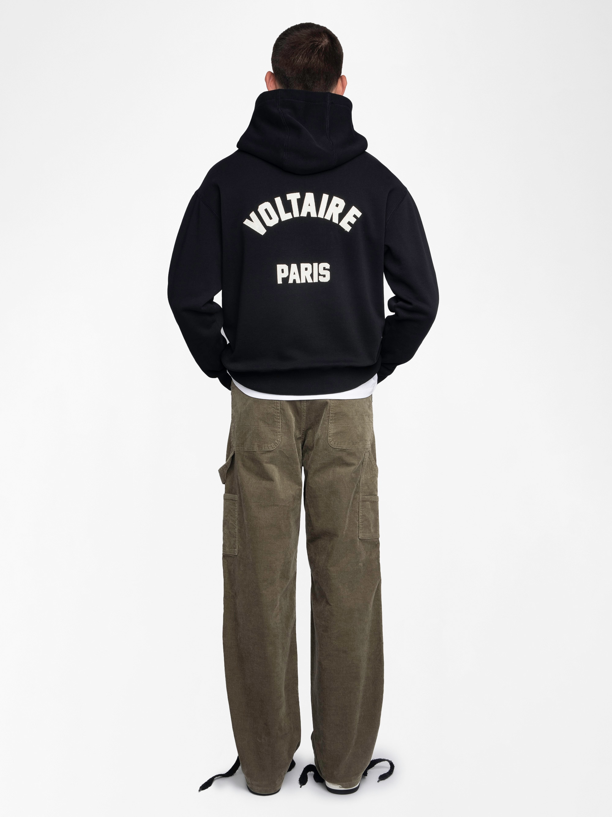 Sudadera con capucha de hombre de algodón con parche bordado - Zadig & Voltaire - Negro Negro-2