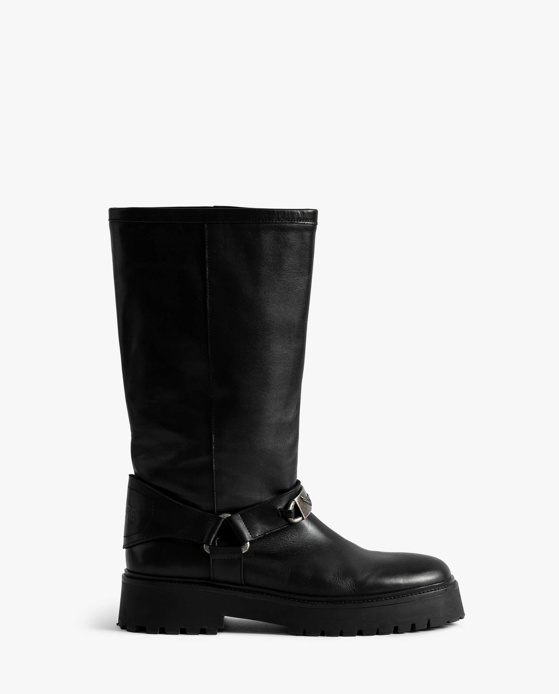 Botines biker de mujer de cuero - Zadig & Voltaire - Negro Negro-1