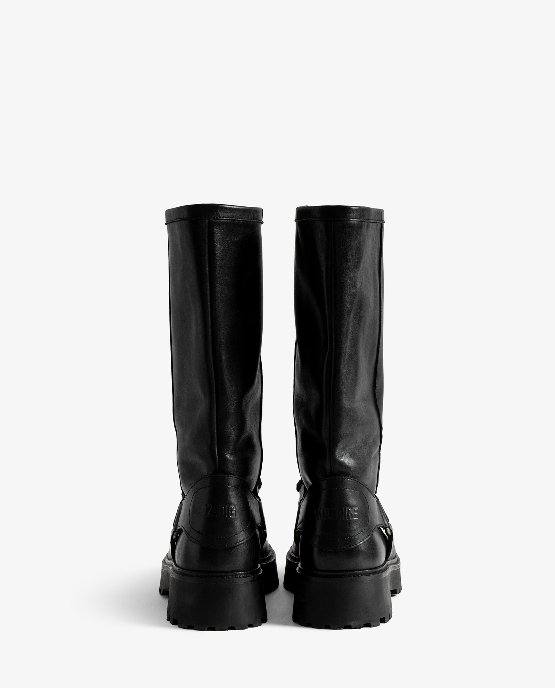 Botines biker de mujer de cuero - Zadig & Voltaire - Negro Negro-3