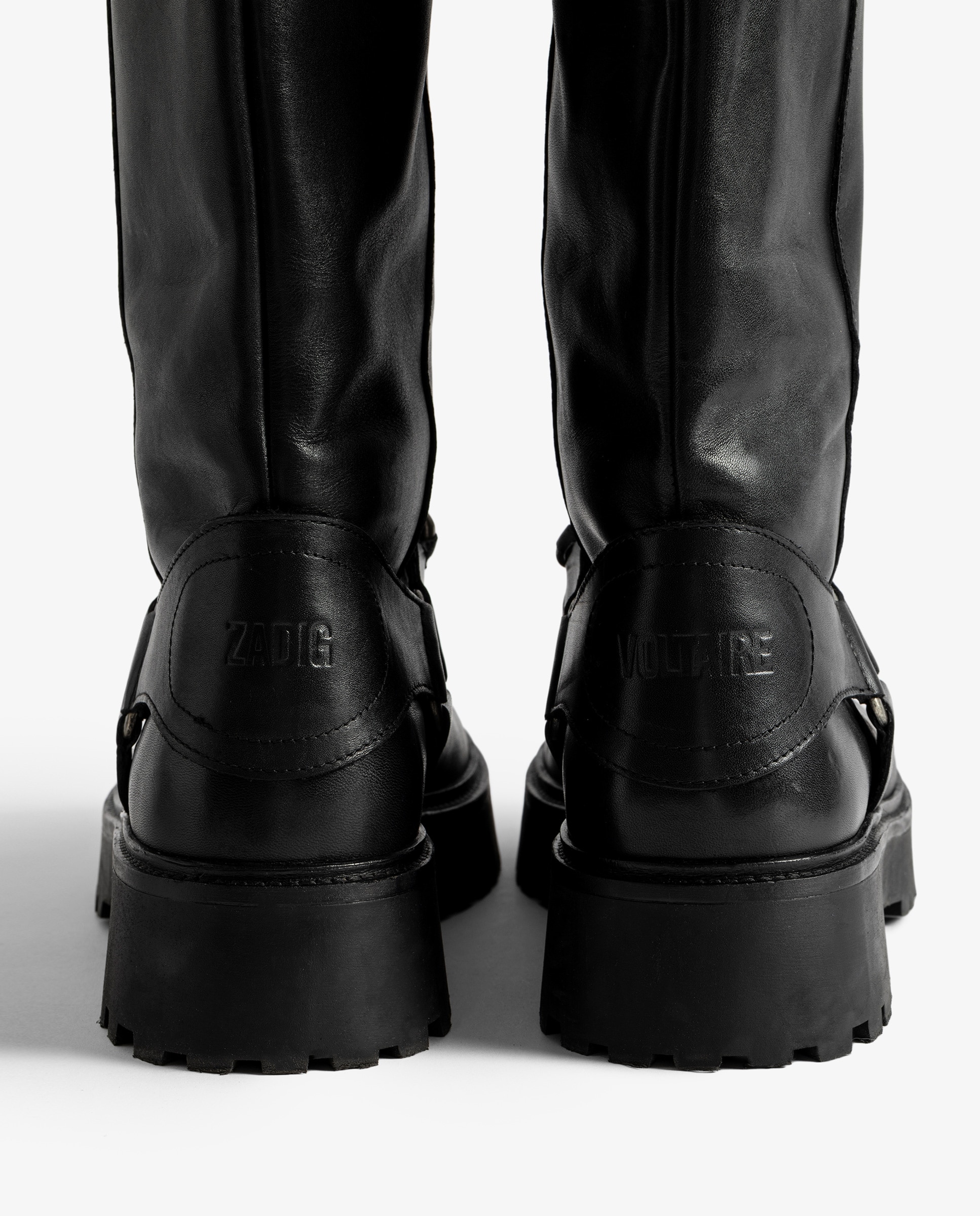 Botines biker de mujer de cuero - Zadig & Voltaire - Negro Negro-2