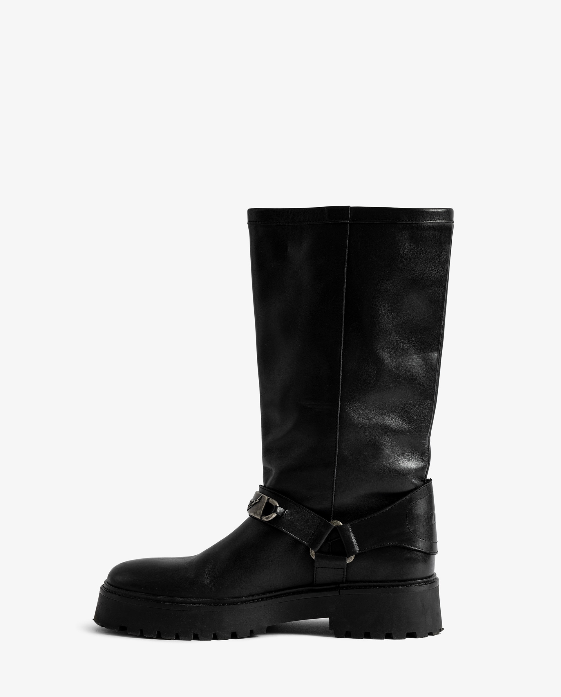 Botines biker de mujer de cuero - Zadig & Voltaire - Negro Negro-5