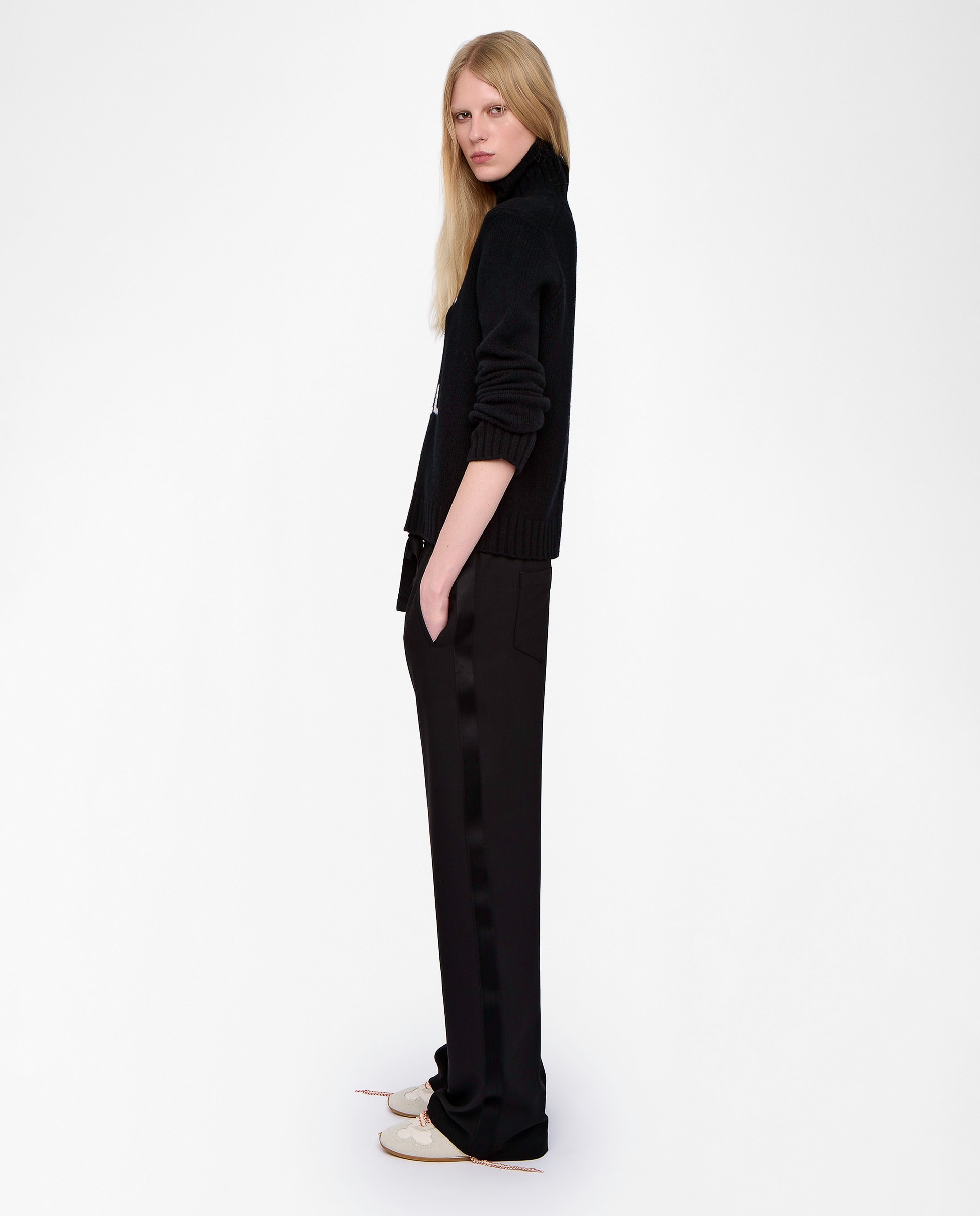 Pantalones anchos de mujer de sastre estilo jogging - Zadig & Voltaire - Negro Negro-3