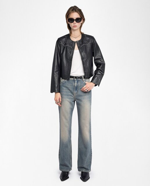 Imagen 0 de Vaqueros Evy rectos de cintura alta de mujer