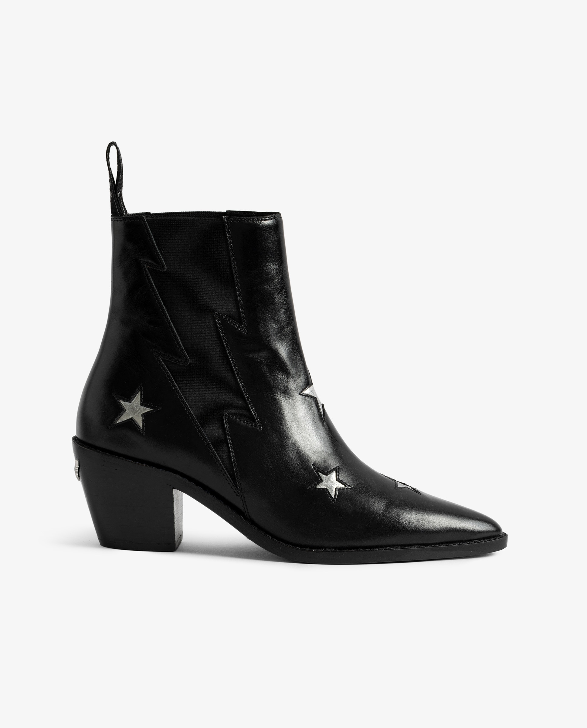 Imagen 0 de Botines de mujer de cuero vintage negro