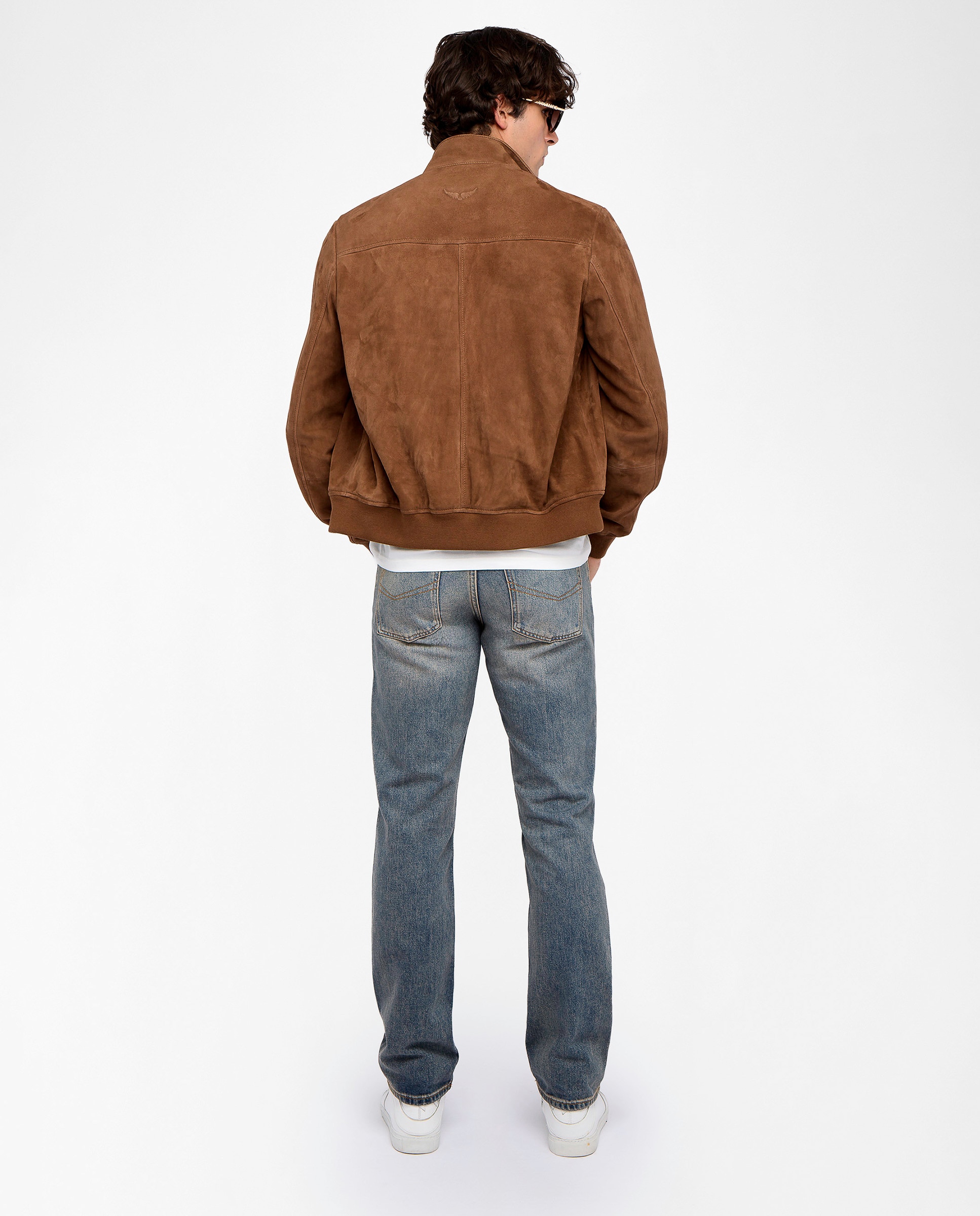 Cazadora de hombre de ante con cuello alto y cierre abotonado - Zadig & Voltaire - Marrón Marrón-2