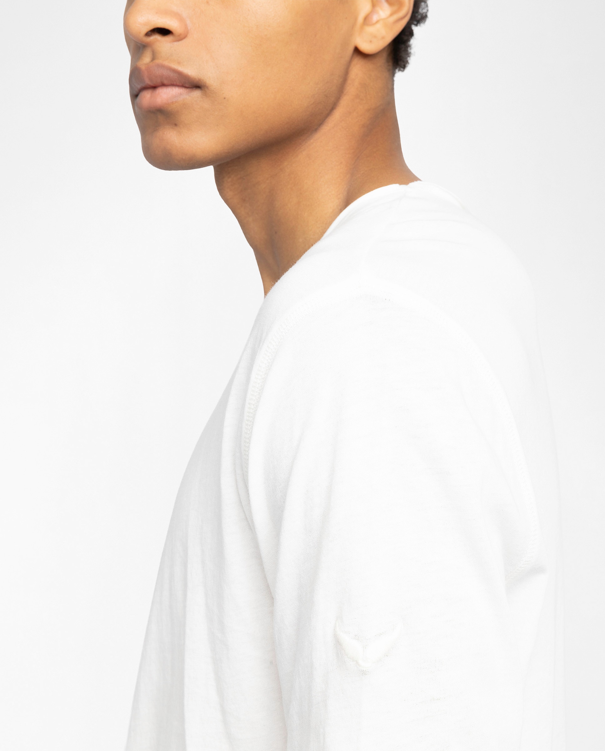 Camiseta de manga larga de hombre tunecina de algodón - Zadig & Voltaire - Blanco Blanco-5