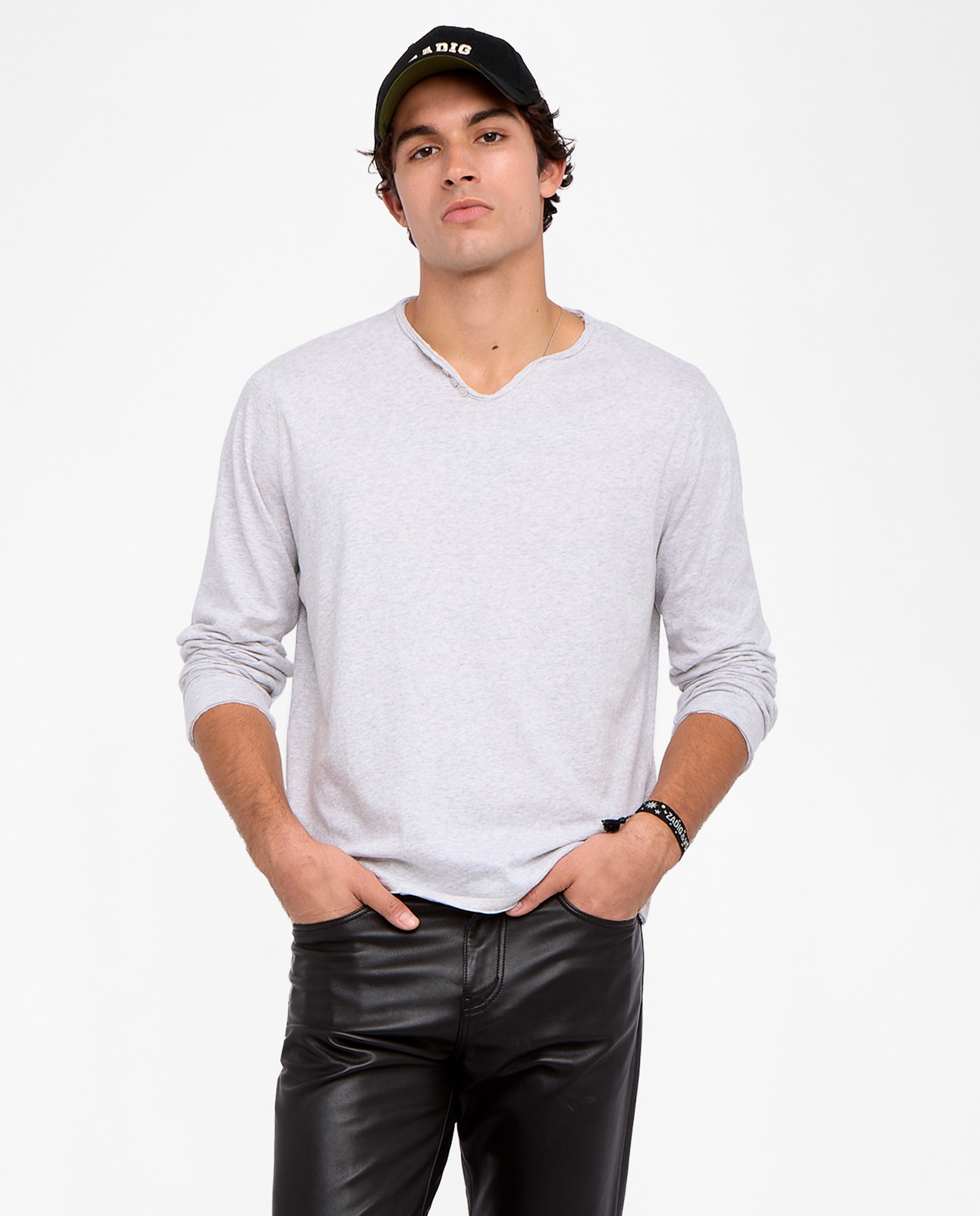 Zadig & Voltaire - Camiseta tunecina de hombre de manga larga de algodón.