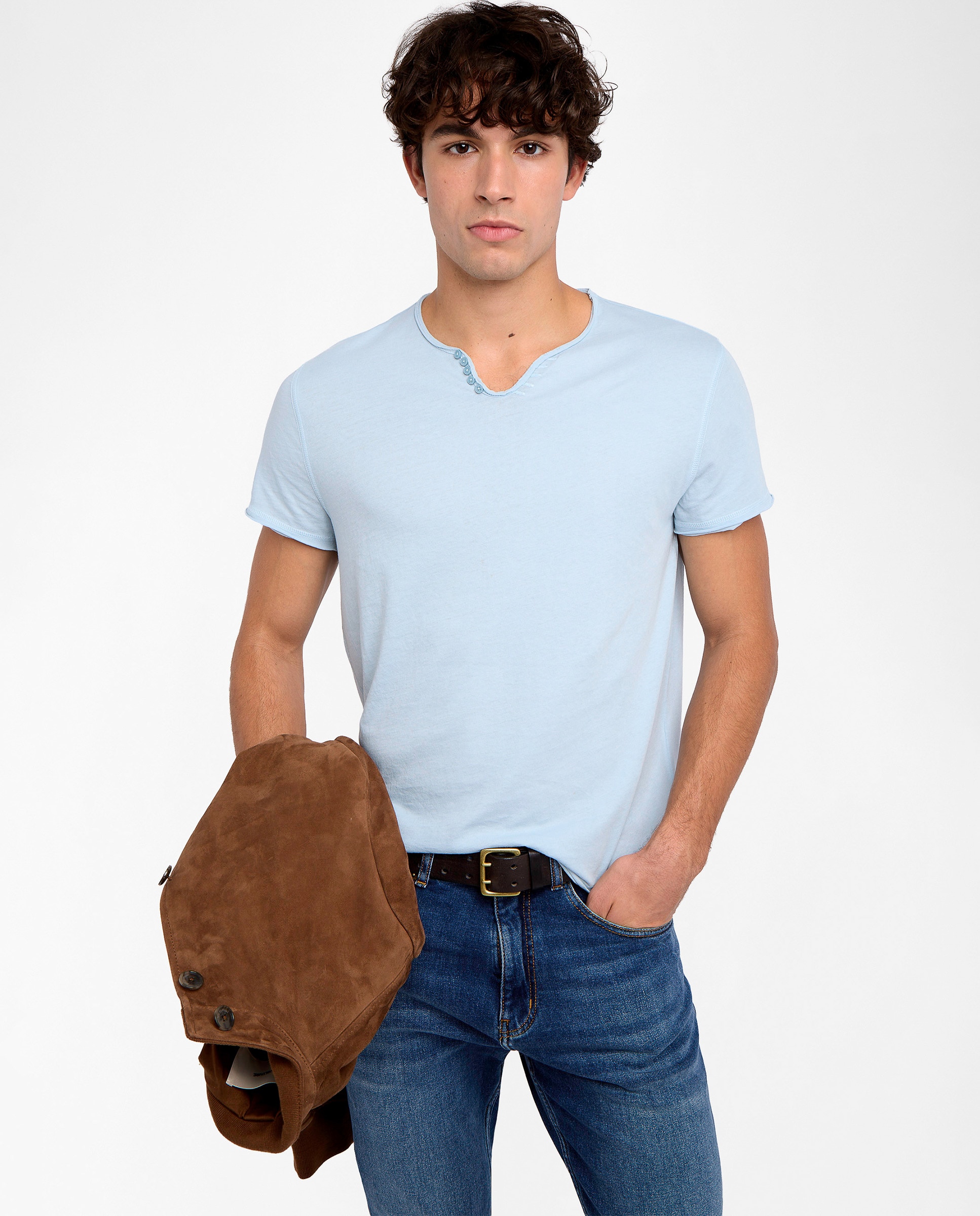 Zadig & Voltaire - Camiseta Tunecina de hombre manga corta algodón estampado monastir.